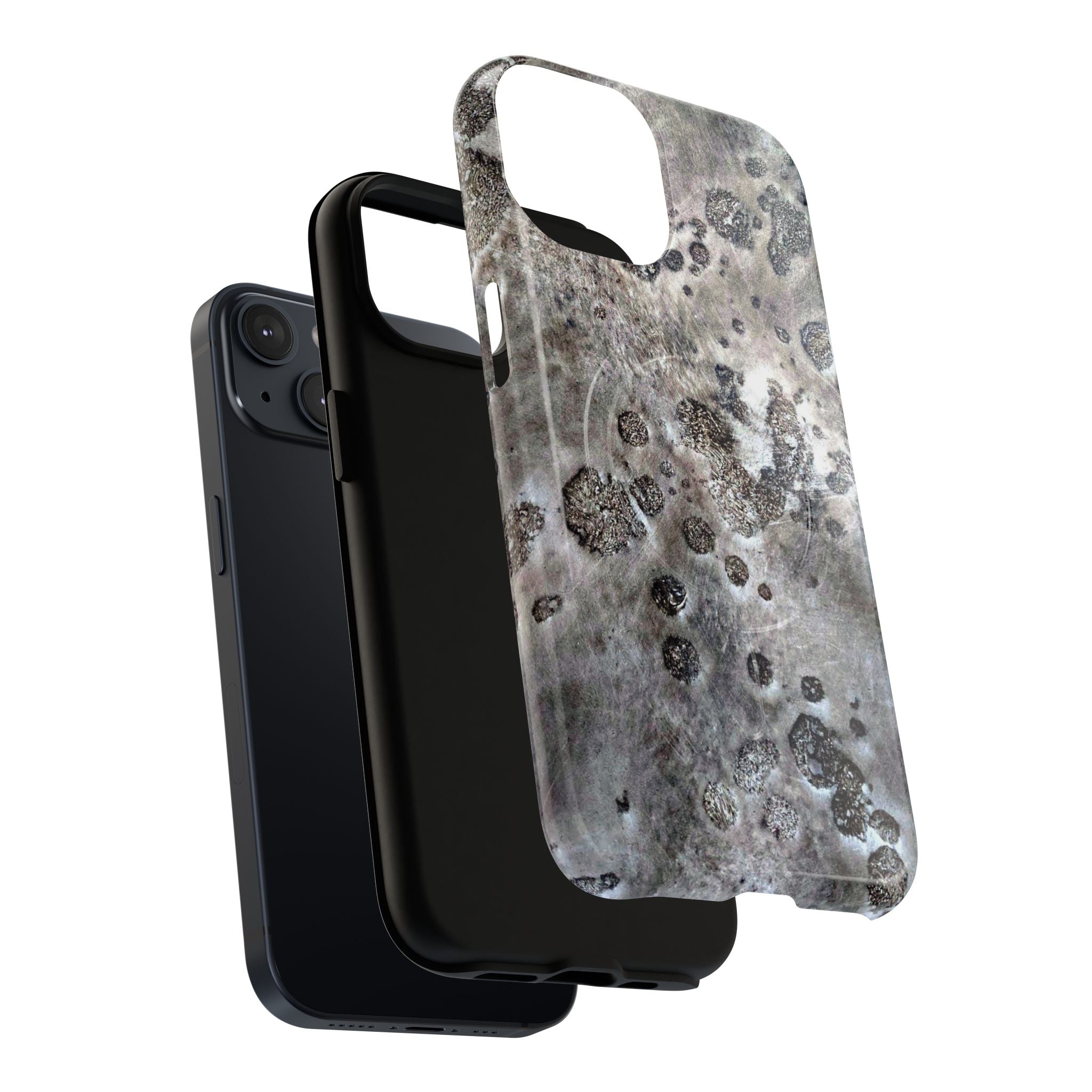 Tough Magnetic Phone Case with Moon Rock Art Design by Studio Blitz