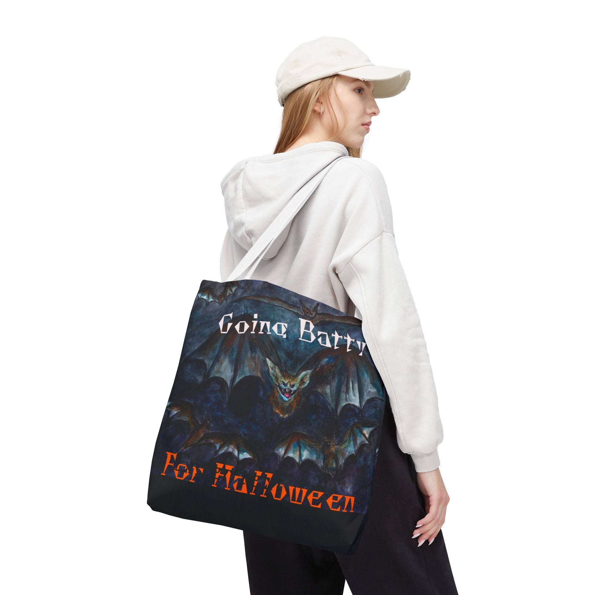Spooky  Bat Halloween Tote Bag designed by Studio Blitz