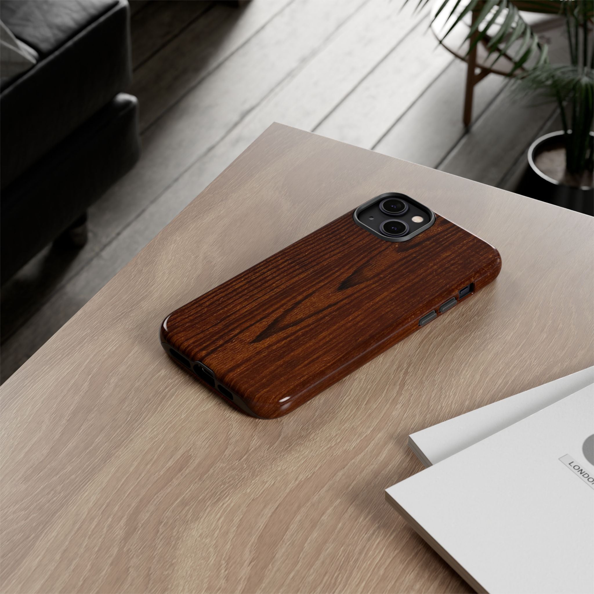 Tough Phone Case in Wooden Design by Studio Blitz