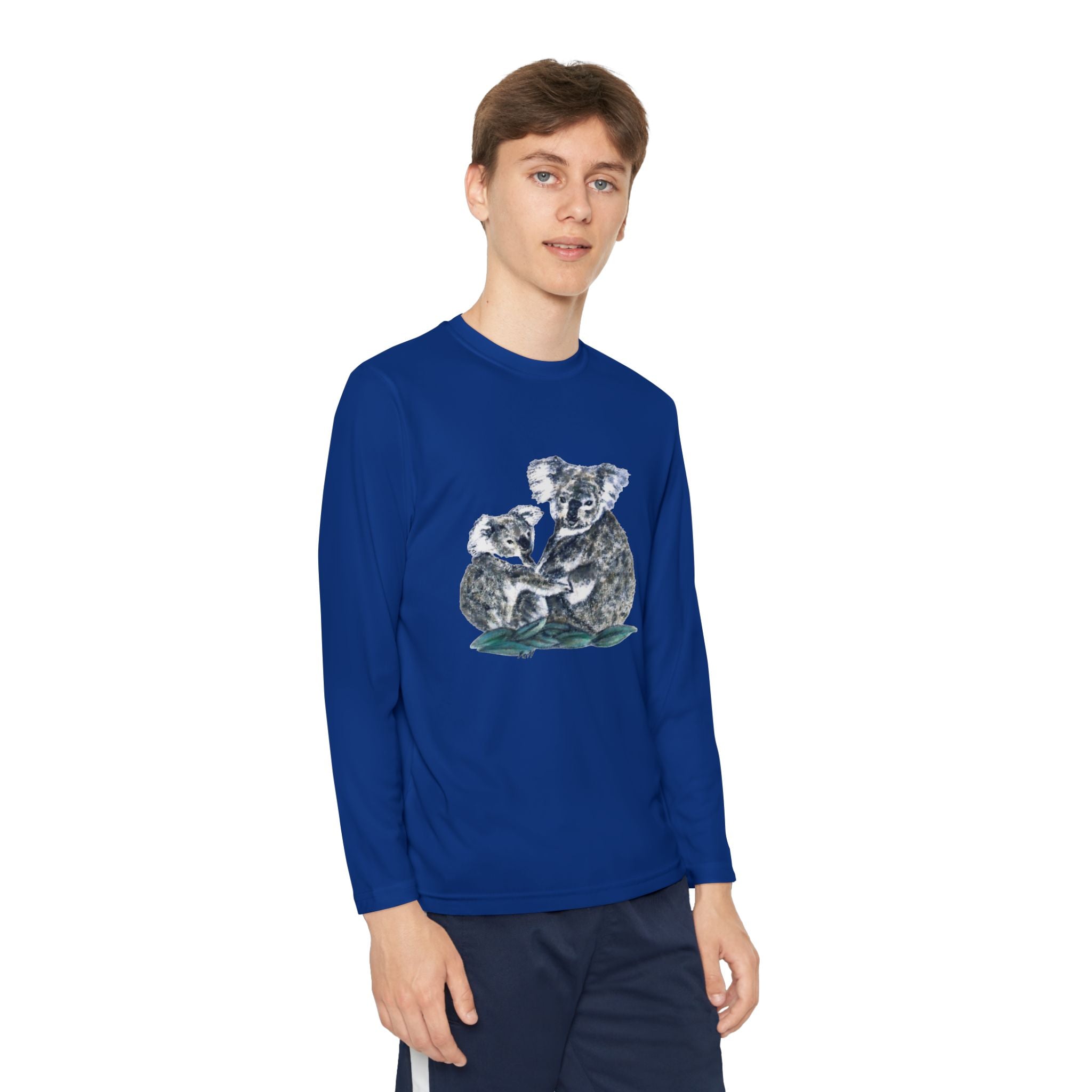 Youth Long Sleeve Tee Koala and Turtle Design
