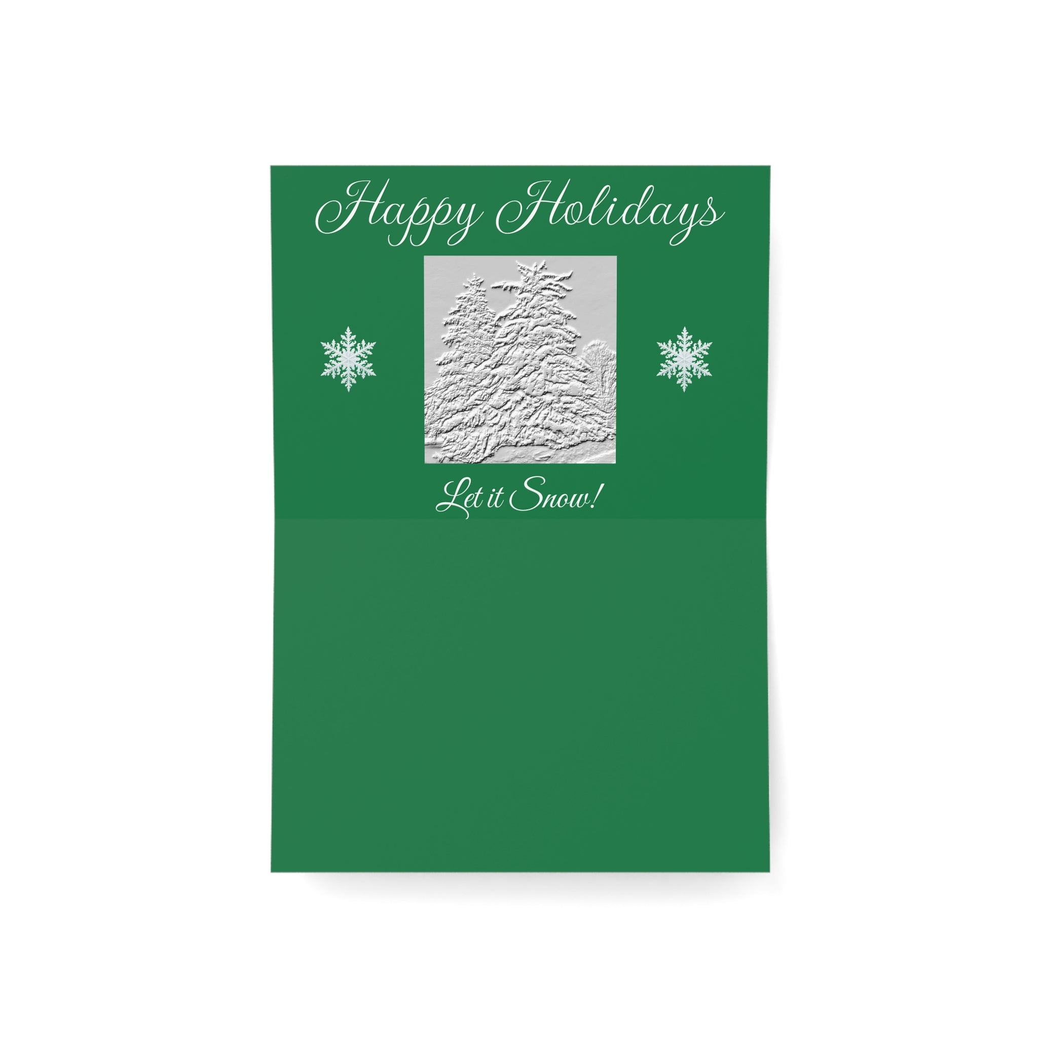 Peace on Earth Holiday Greeting Cards in a Snowy Pine Forest (Pack of 1/10/30/50)