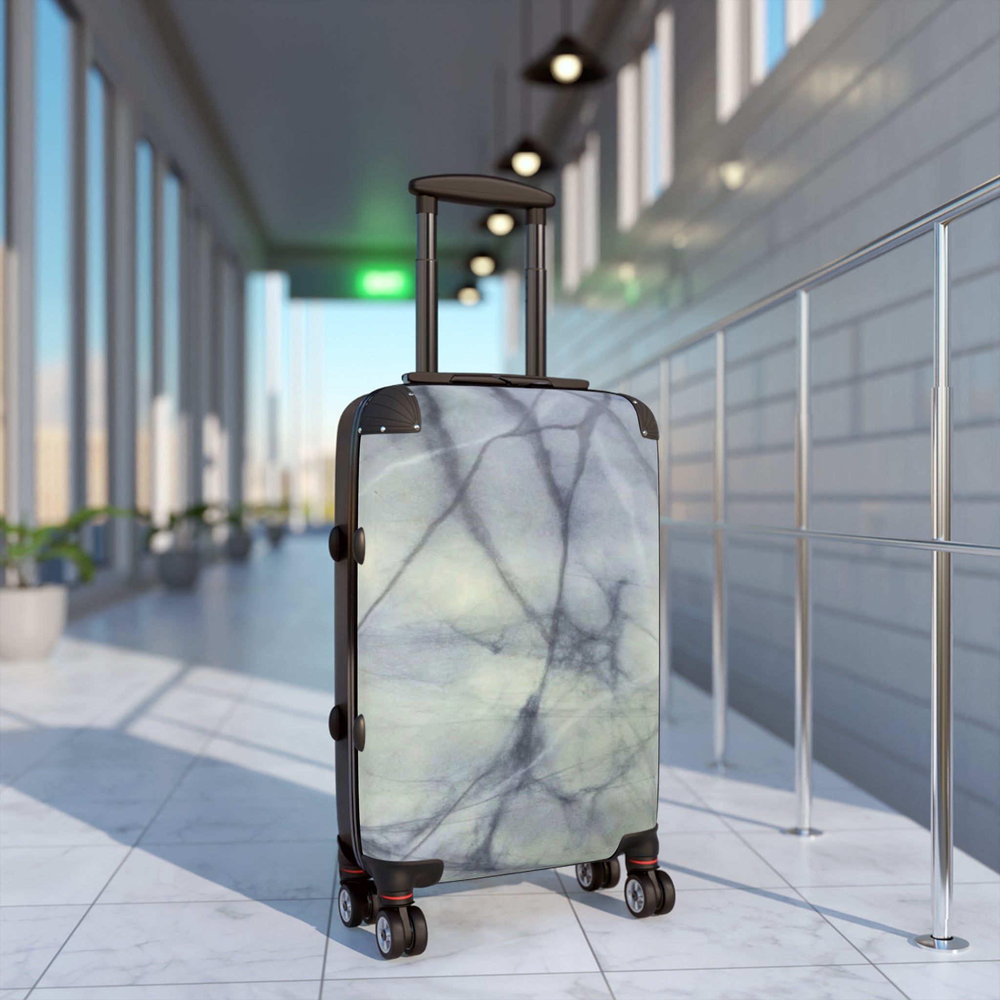 Suitcase - Elegant White Marble Art Design by Studio Blitz