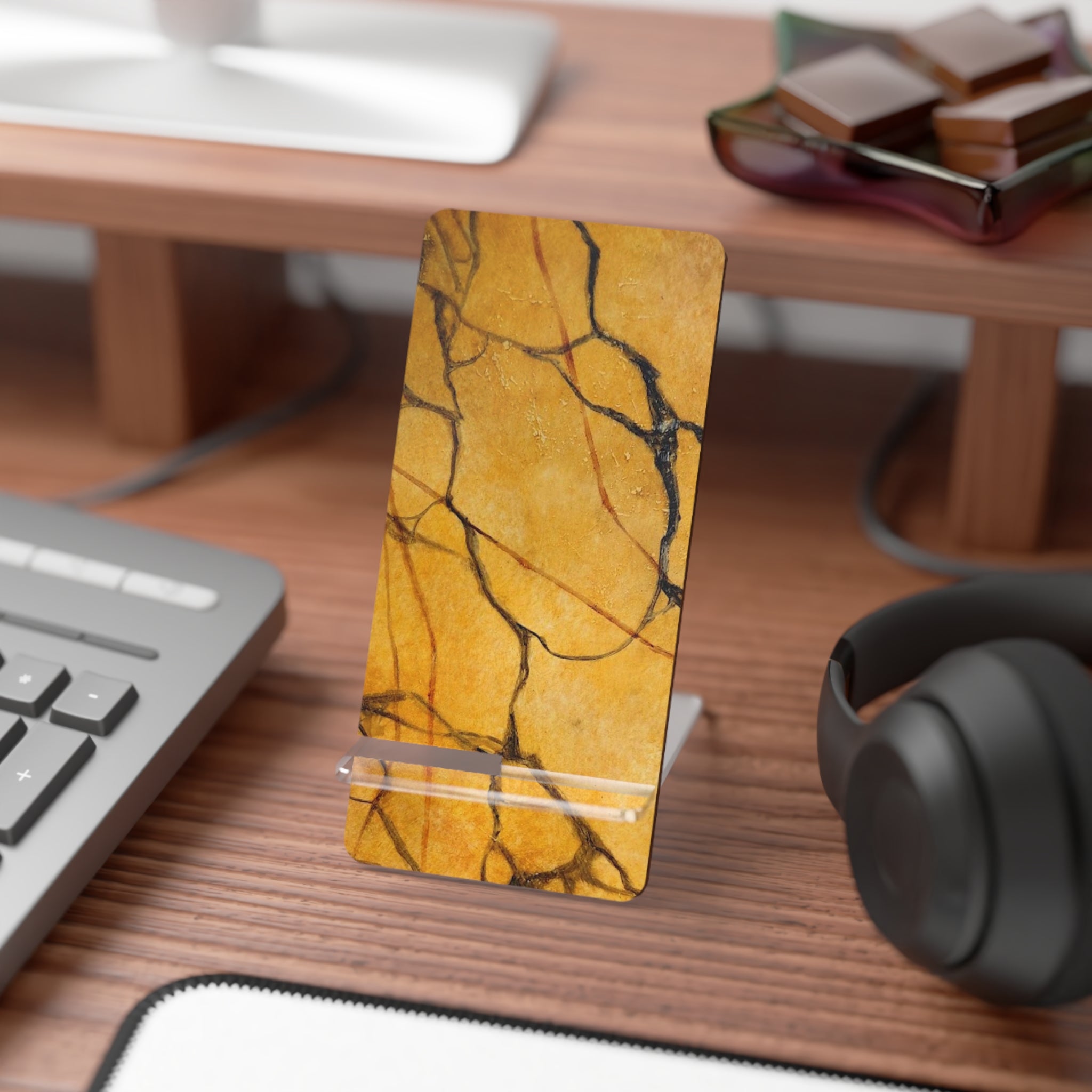 Elegant Gold Marble Smartphone Display Stand designed by Studio Blitz