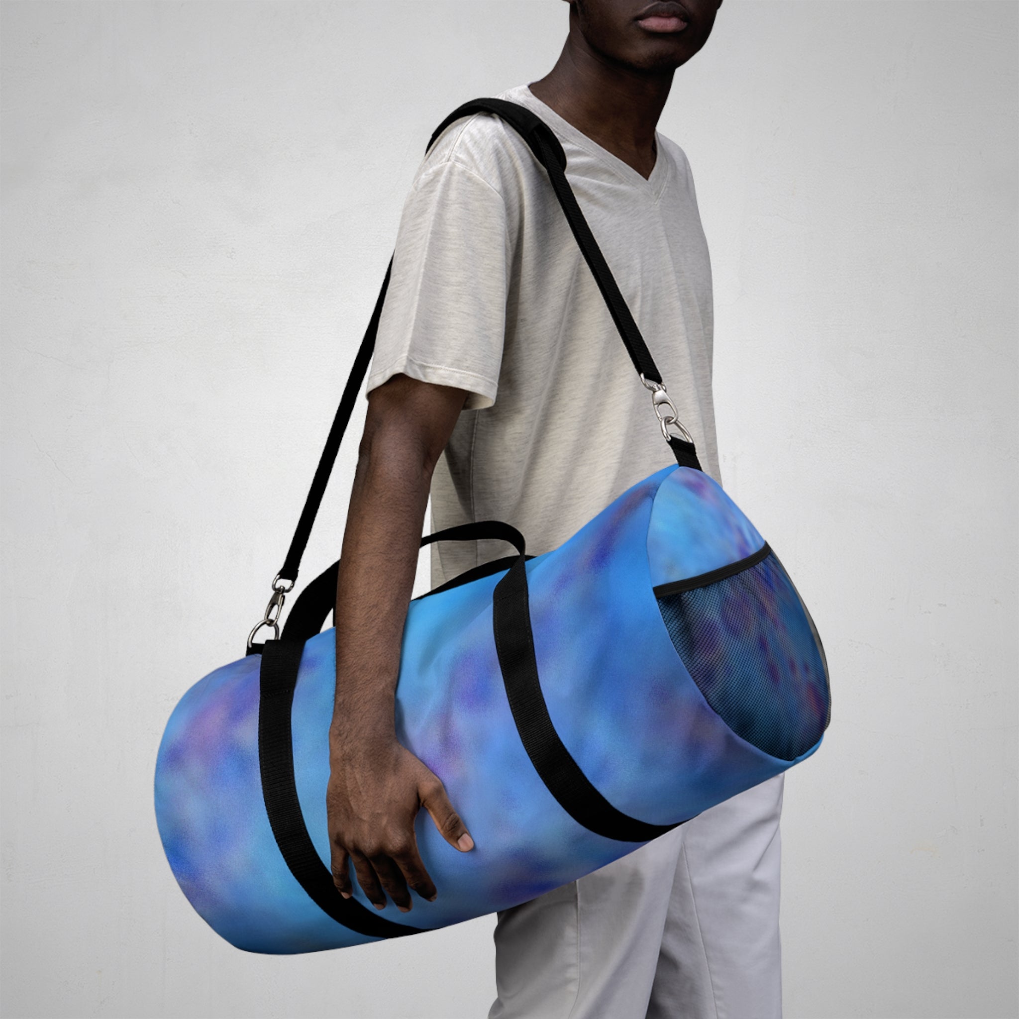 Styling Abstract Blue l Travel Duffel Bag designed by Studio Blitz