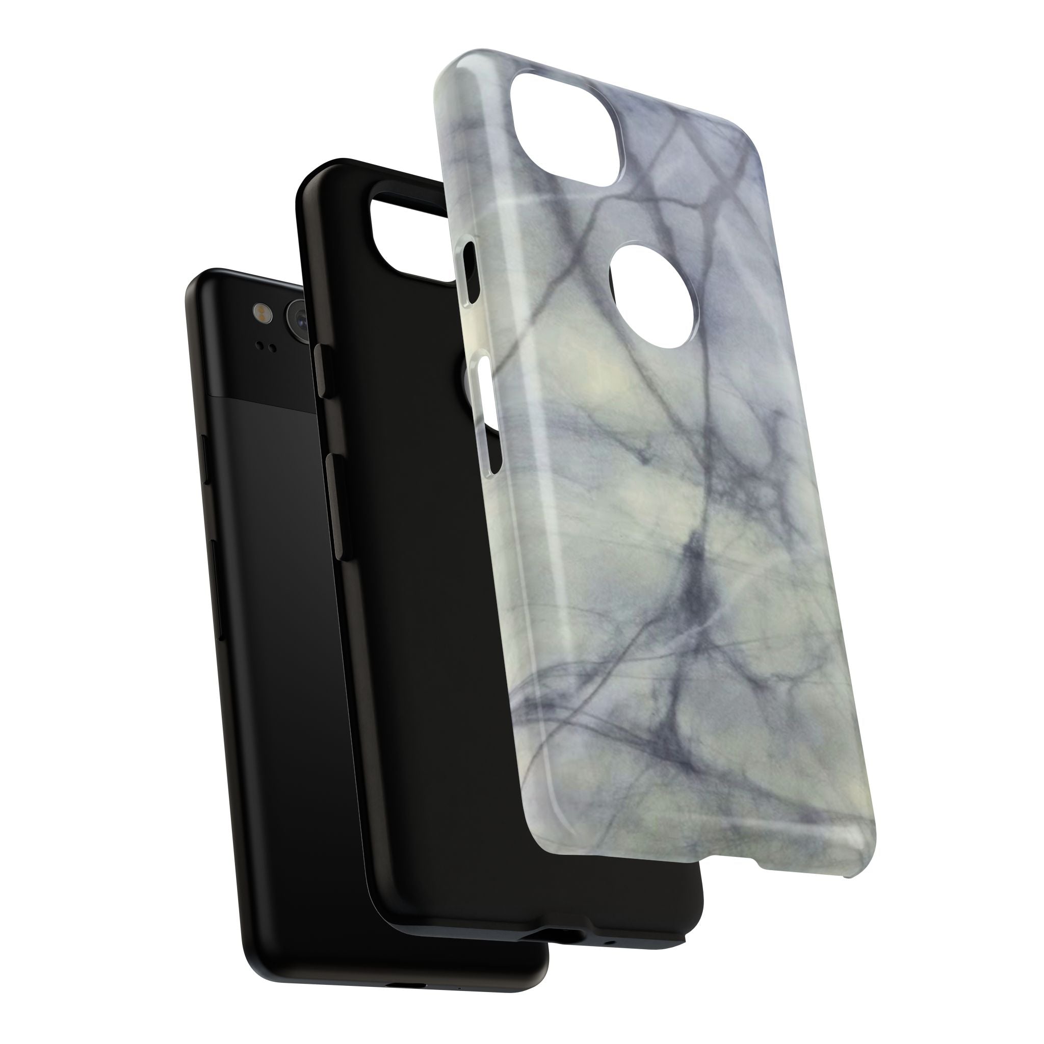 Phone Case, Eye-catching White Marble Look Tough Case by Studio Blitz