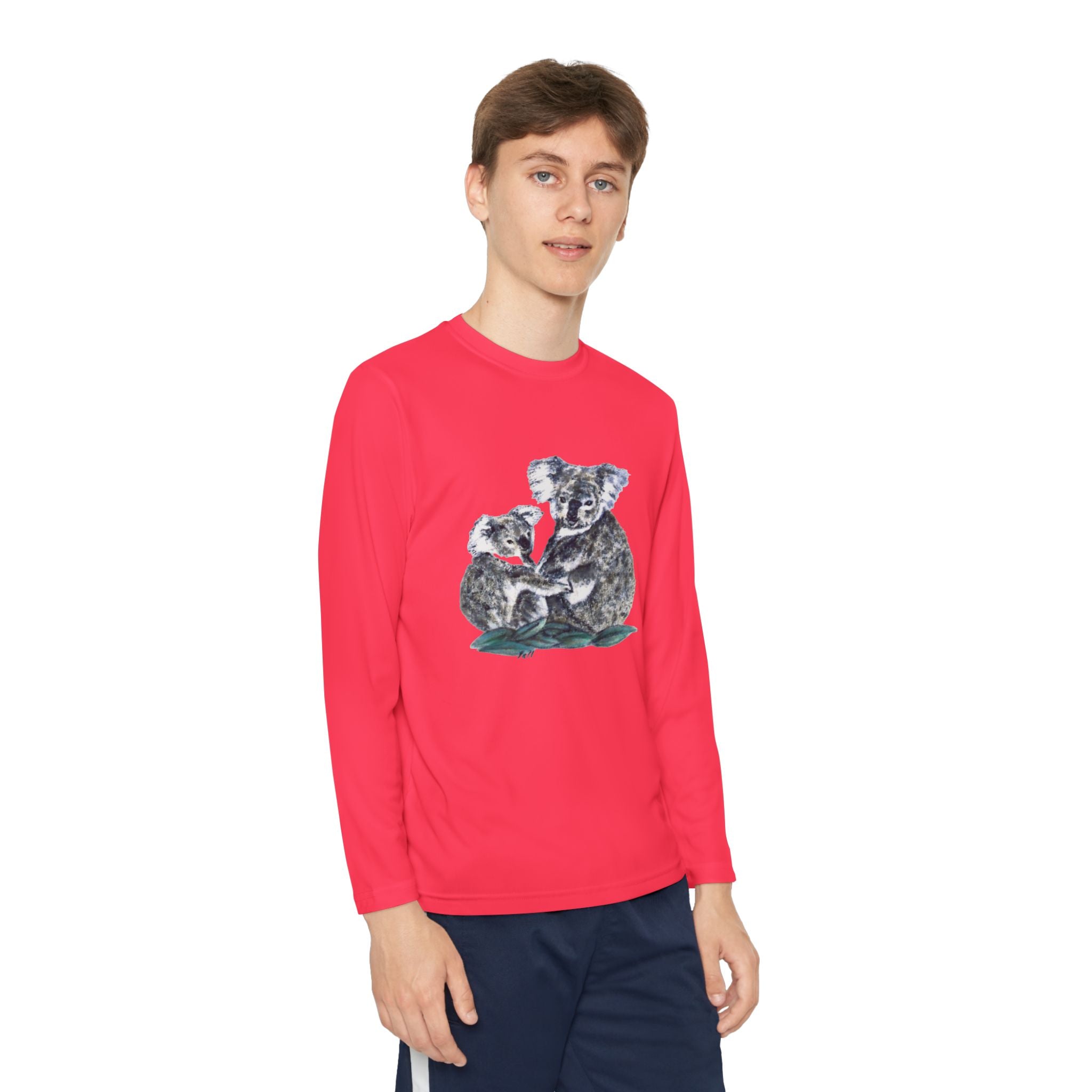 Youth Long Sleeve Tee Koala and Turtle Design