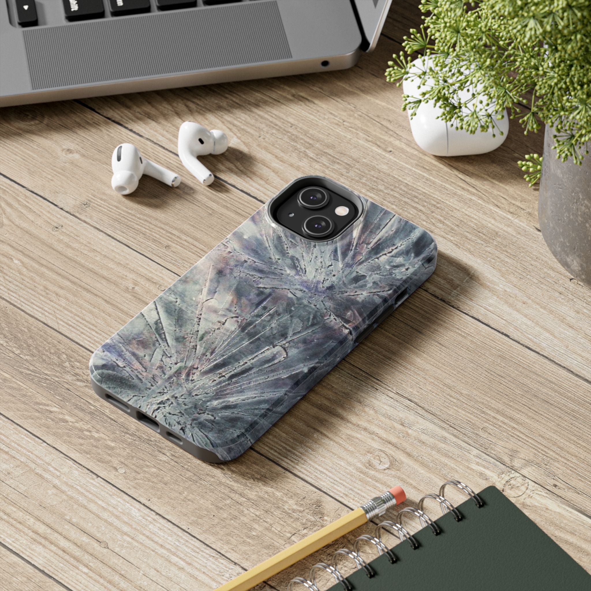 Phone Case with A Burst of Abstract Art Design by Studio Blitz