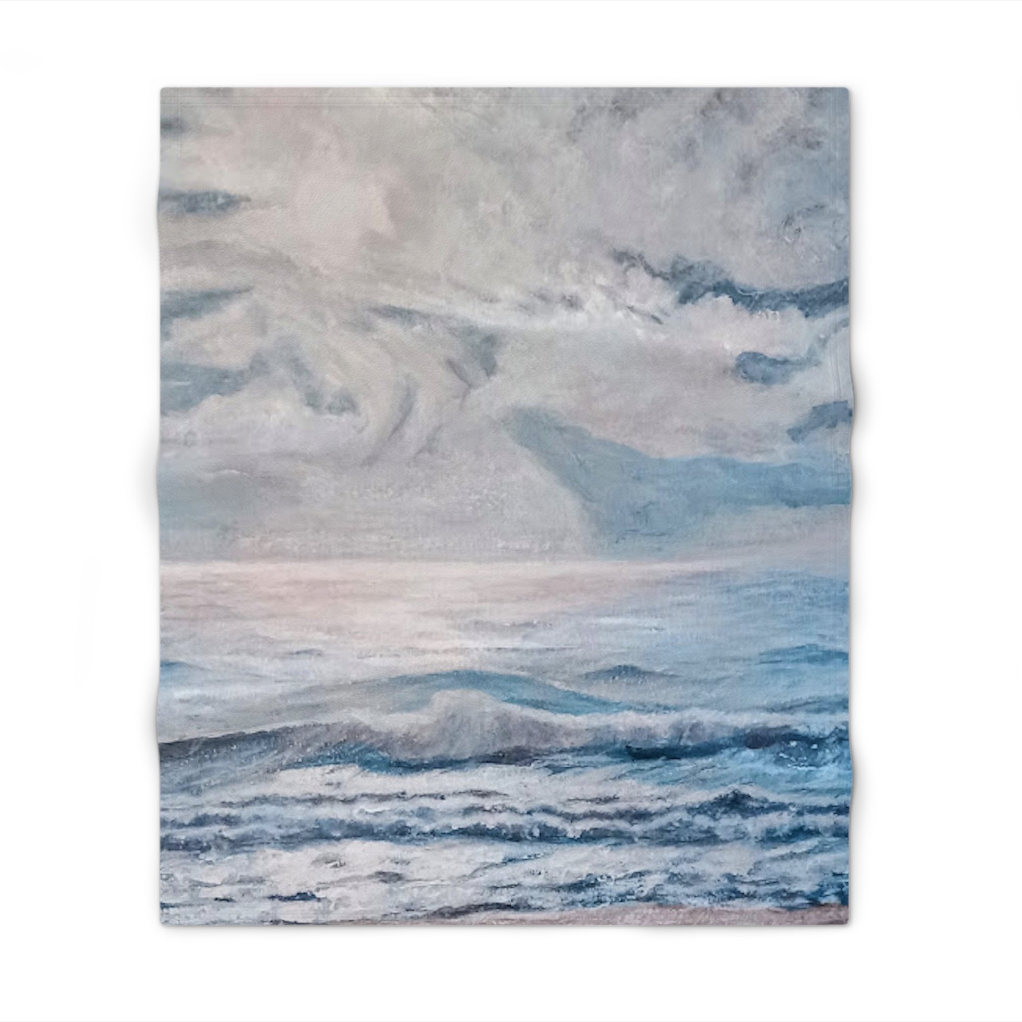 Cozy Ocean Waves Throw Blanket, Beach Decor, Soft Home Accessory, Perfect Gift for Ocean Lovers, Living Room Throw