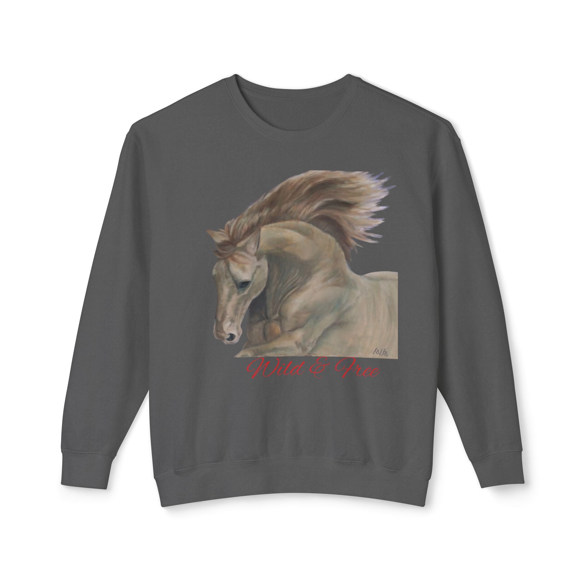 Horse Lovers Unisex Sweatshirt - Wild & Free Art Design by Studio Blitz