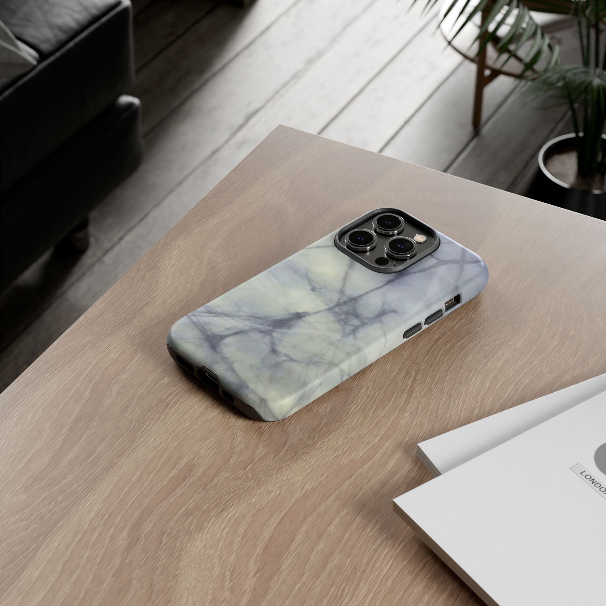 Phone Case, Eye-catching White Marble Look Tough Case by Studio Blitz
