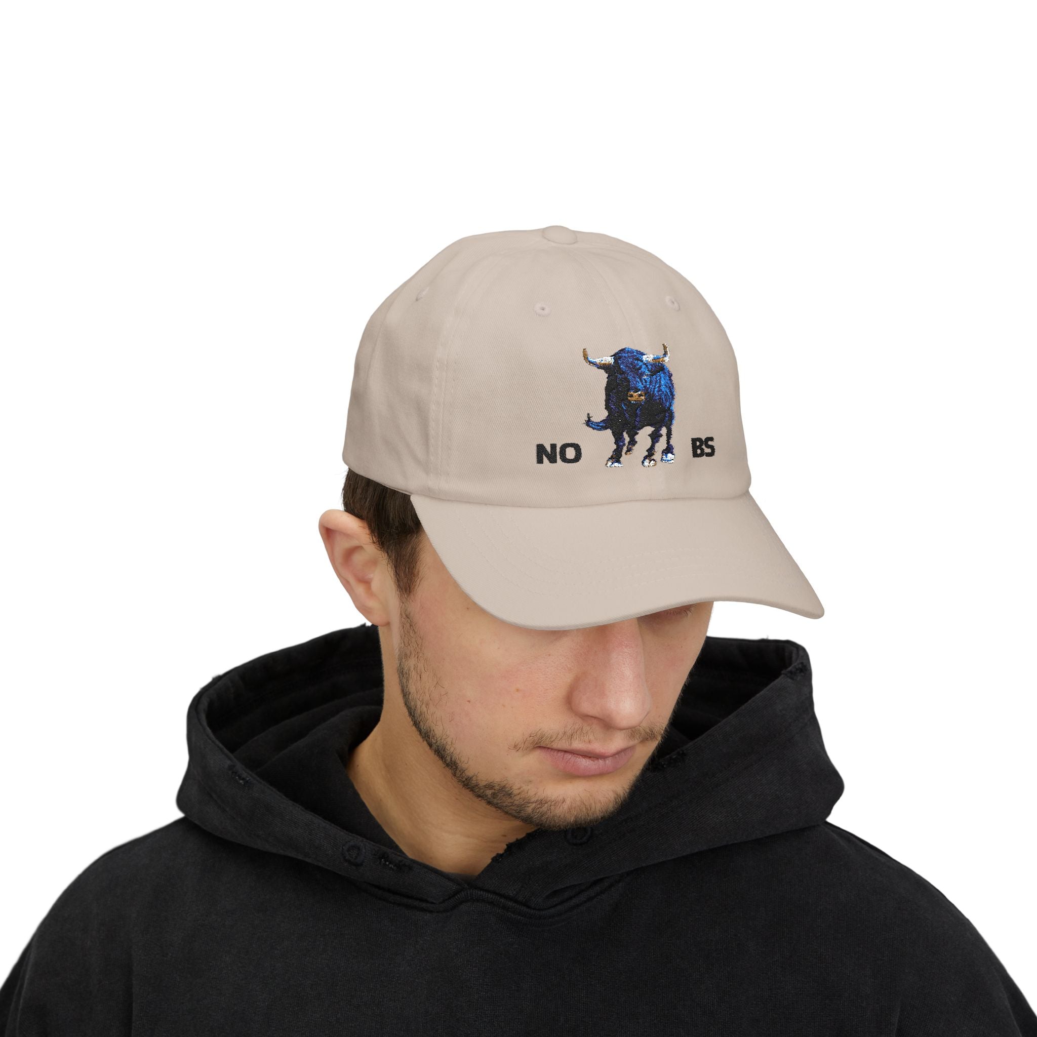 Bull Graphic - No BS Classic Dad Cap painted by Studio Blitz