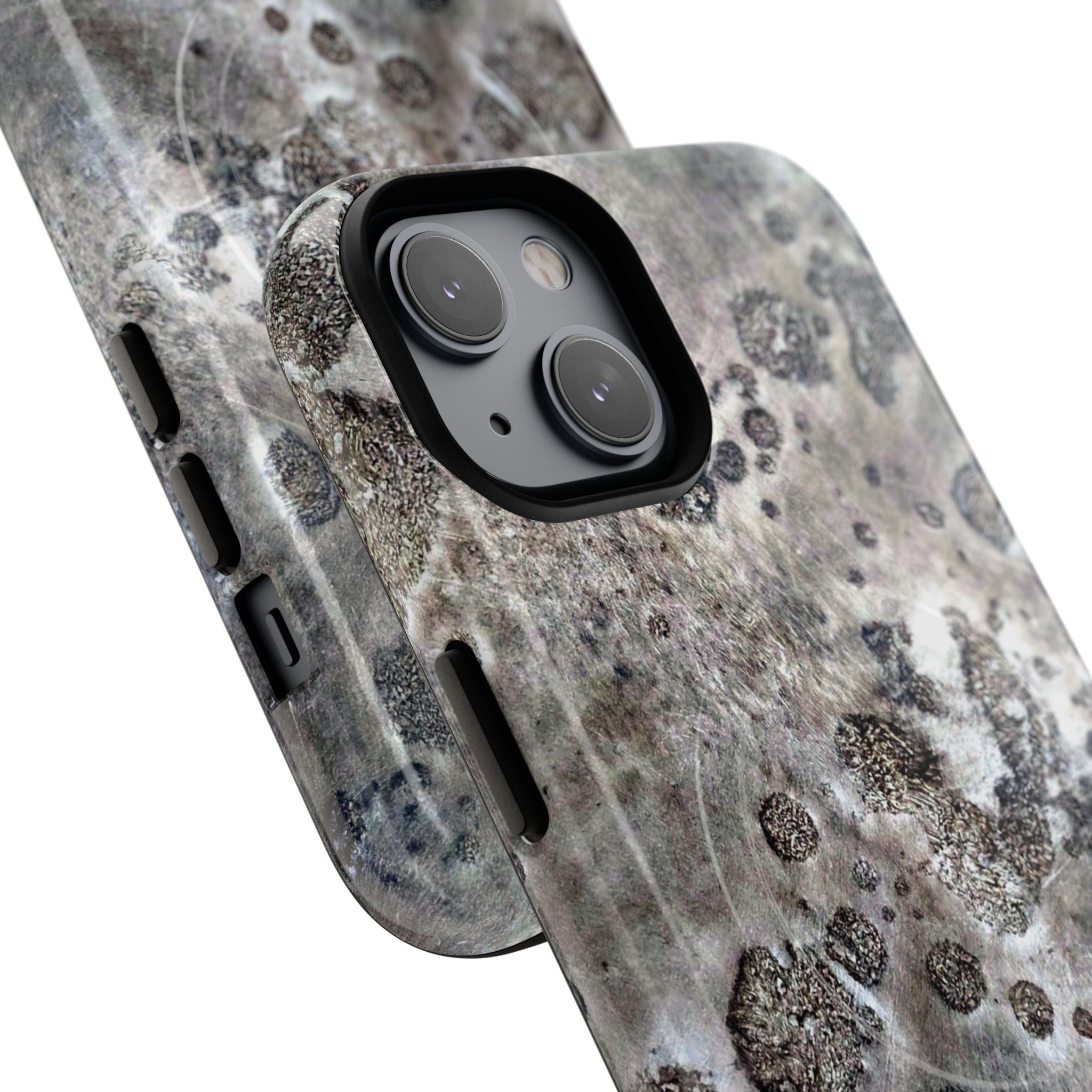Tough Magnetic Phone Case with Moon Rock Art Design by Studio Blitz