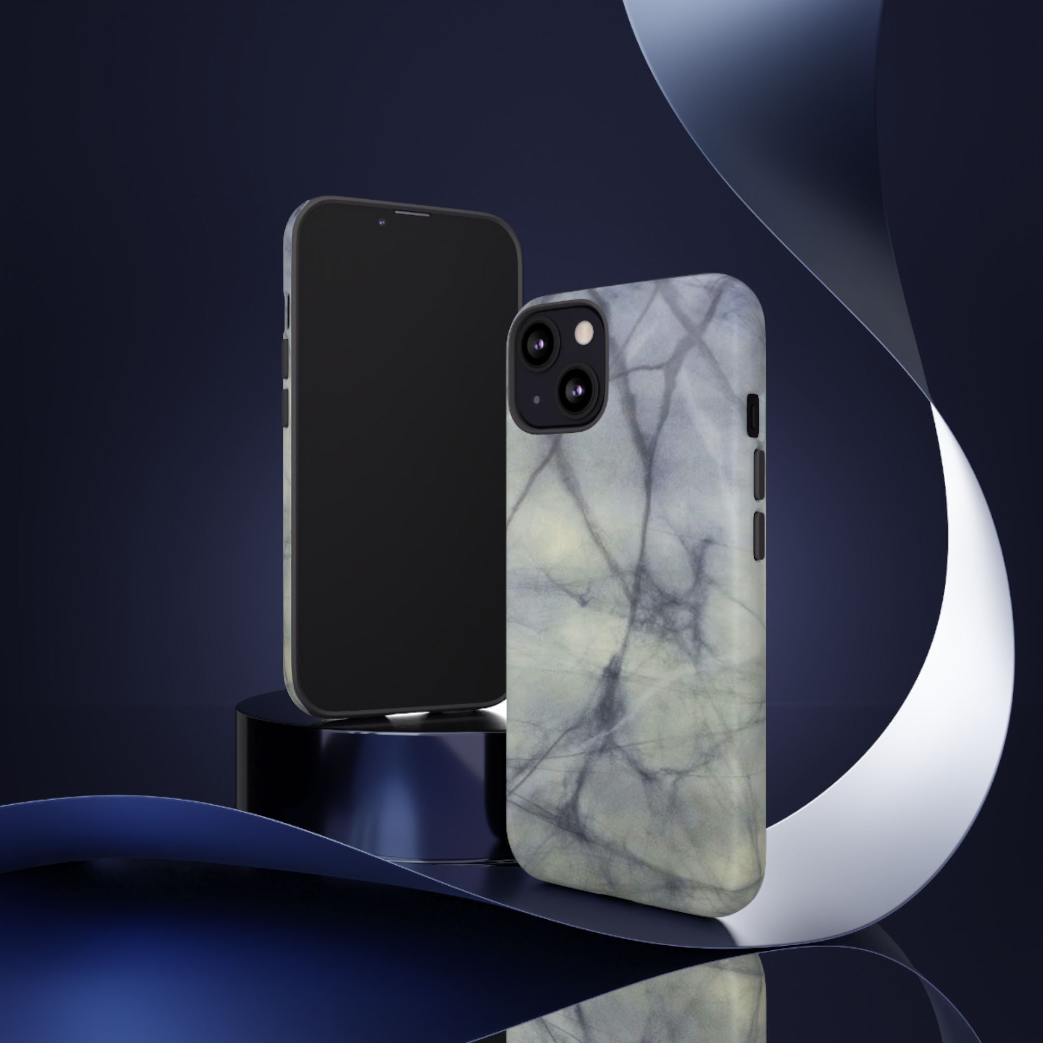 Phone Case, Eye-catching White Marble Look Tough Case by Studio Blitz