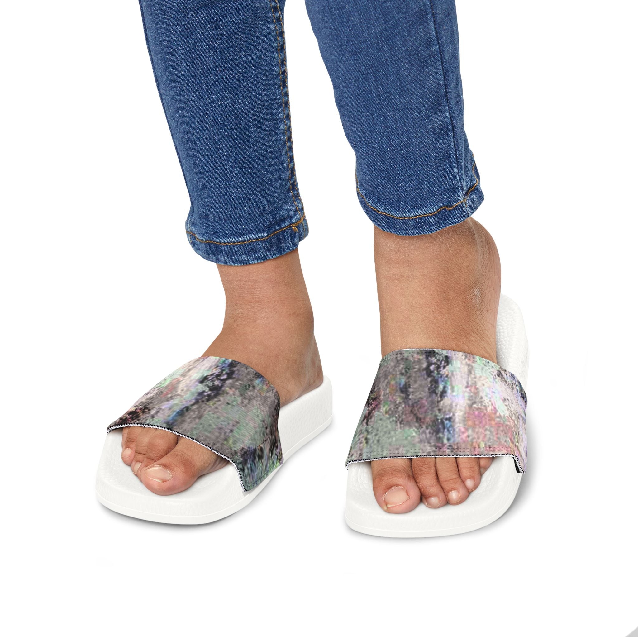 Youth Removable-Strap Sandals with Abstract Art Design by Studio Blitz