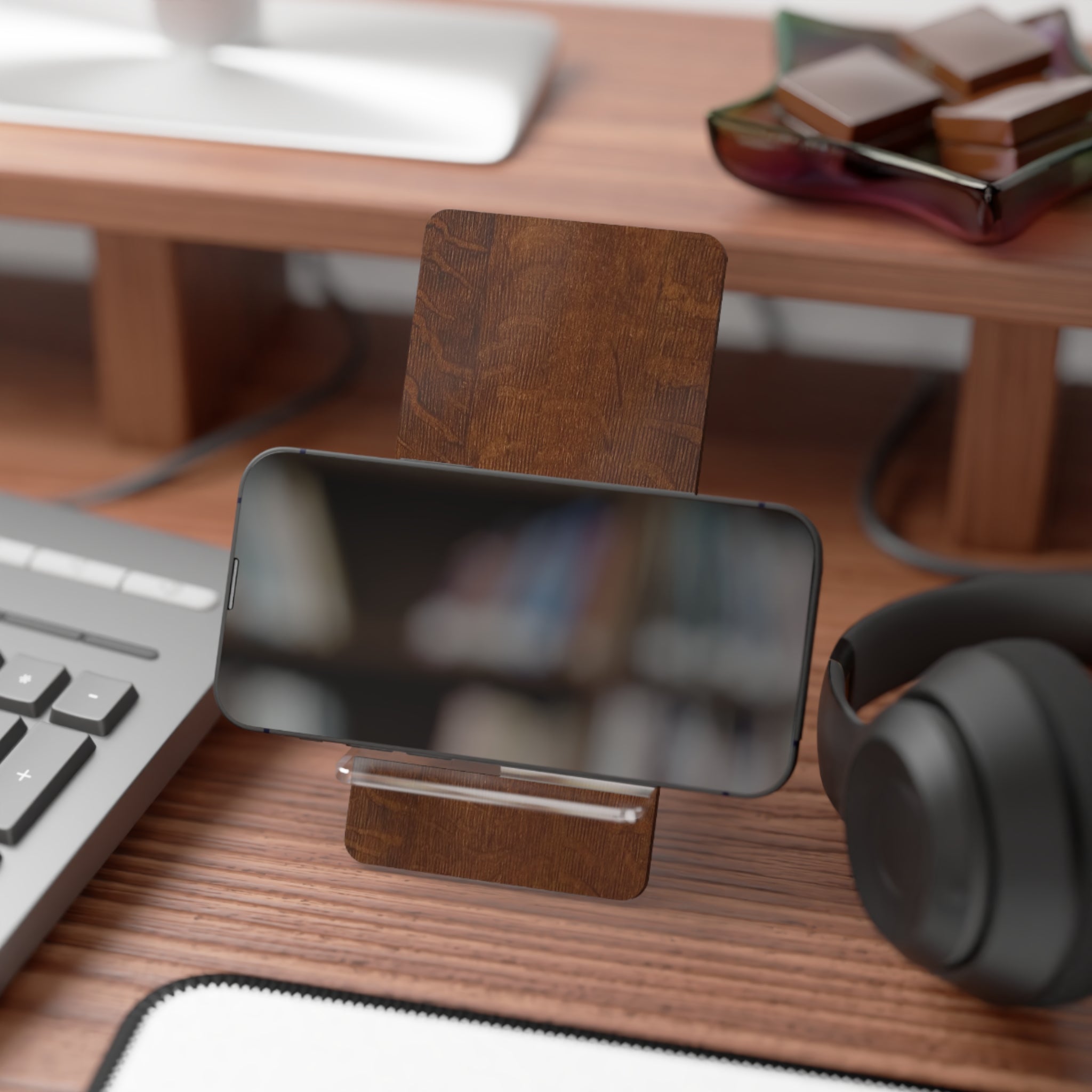 Wood Grain Design Phone Stand