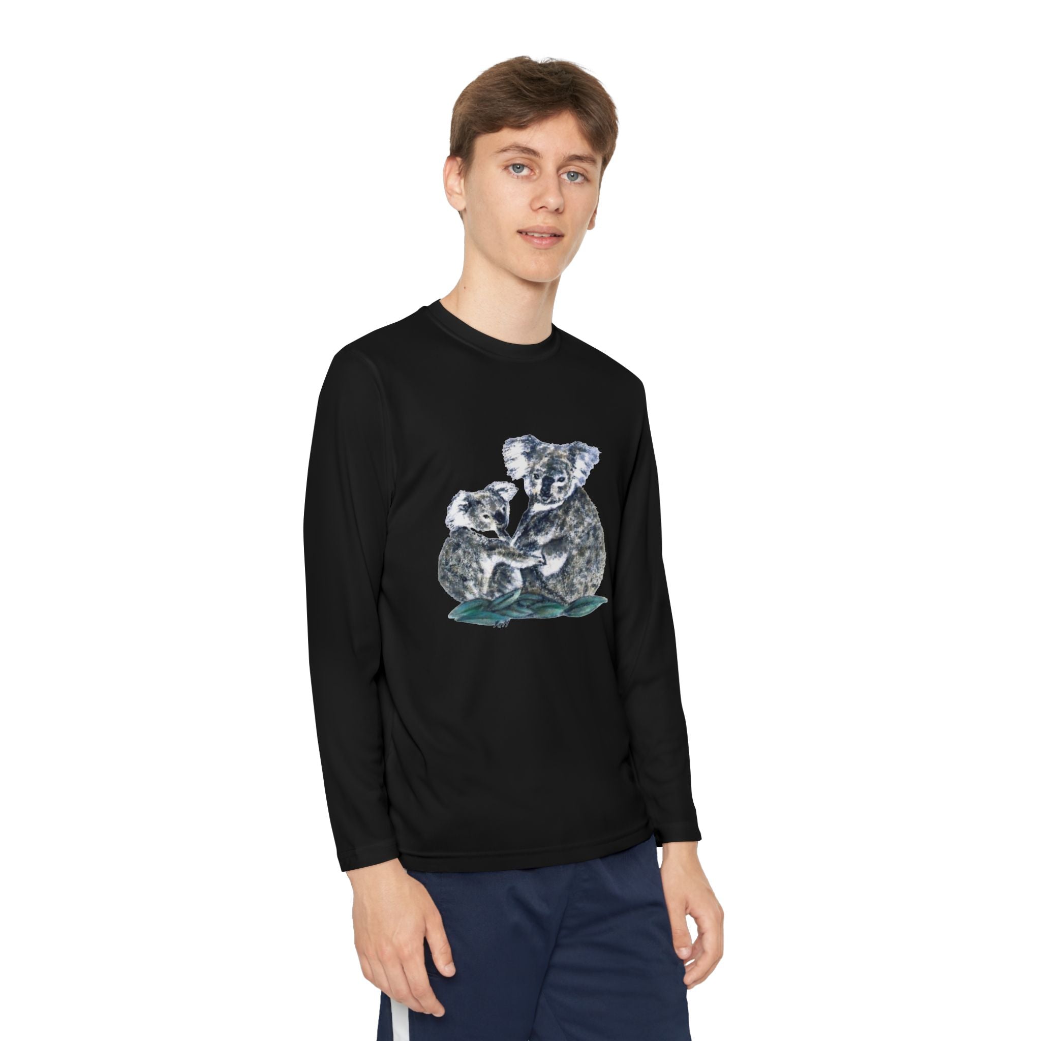 Youth Long Sleeve Tee Koala and Turtle Design