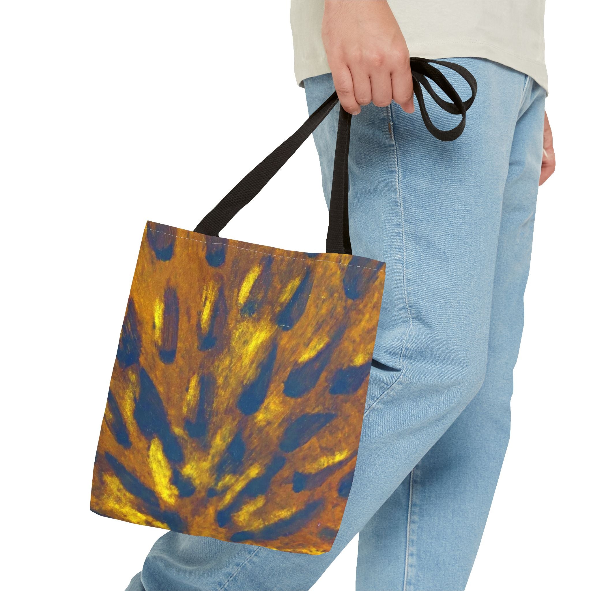 Vibrant Art Tote Bag Designed by Studio Blitz to Walk on the Wild Side for Carryall