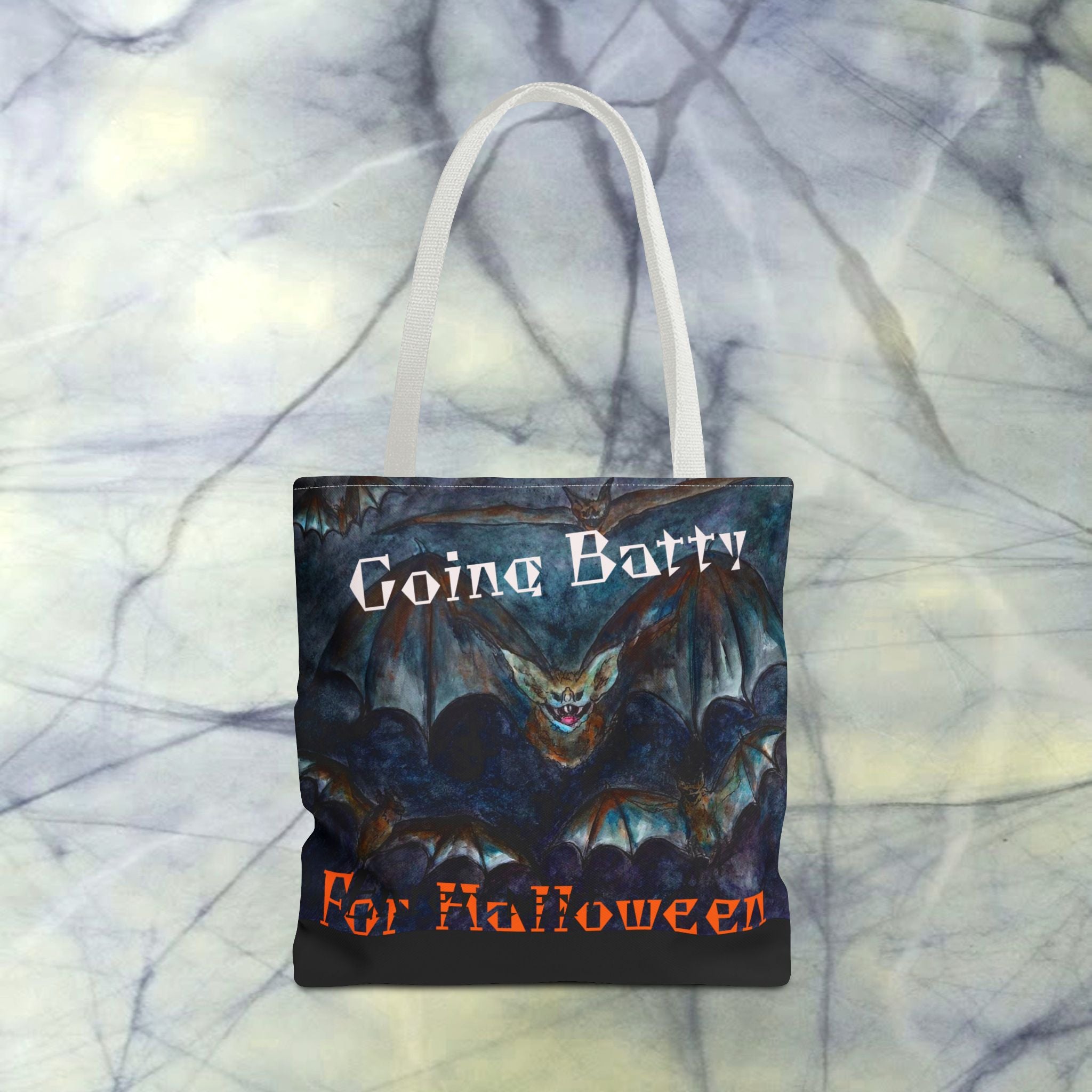 Spooky  Bat Halloween Tote Bag designed by Studio Blitz
