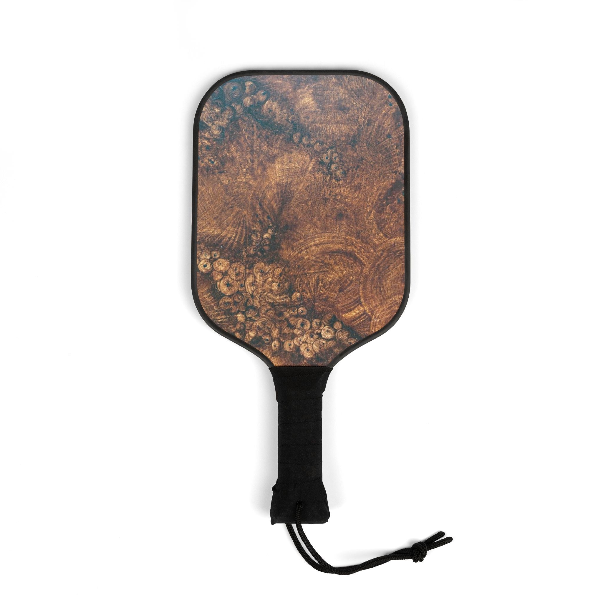 Burl Wood Pickleball Paddle Set painted by Studio Blitz