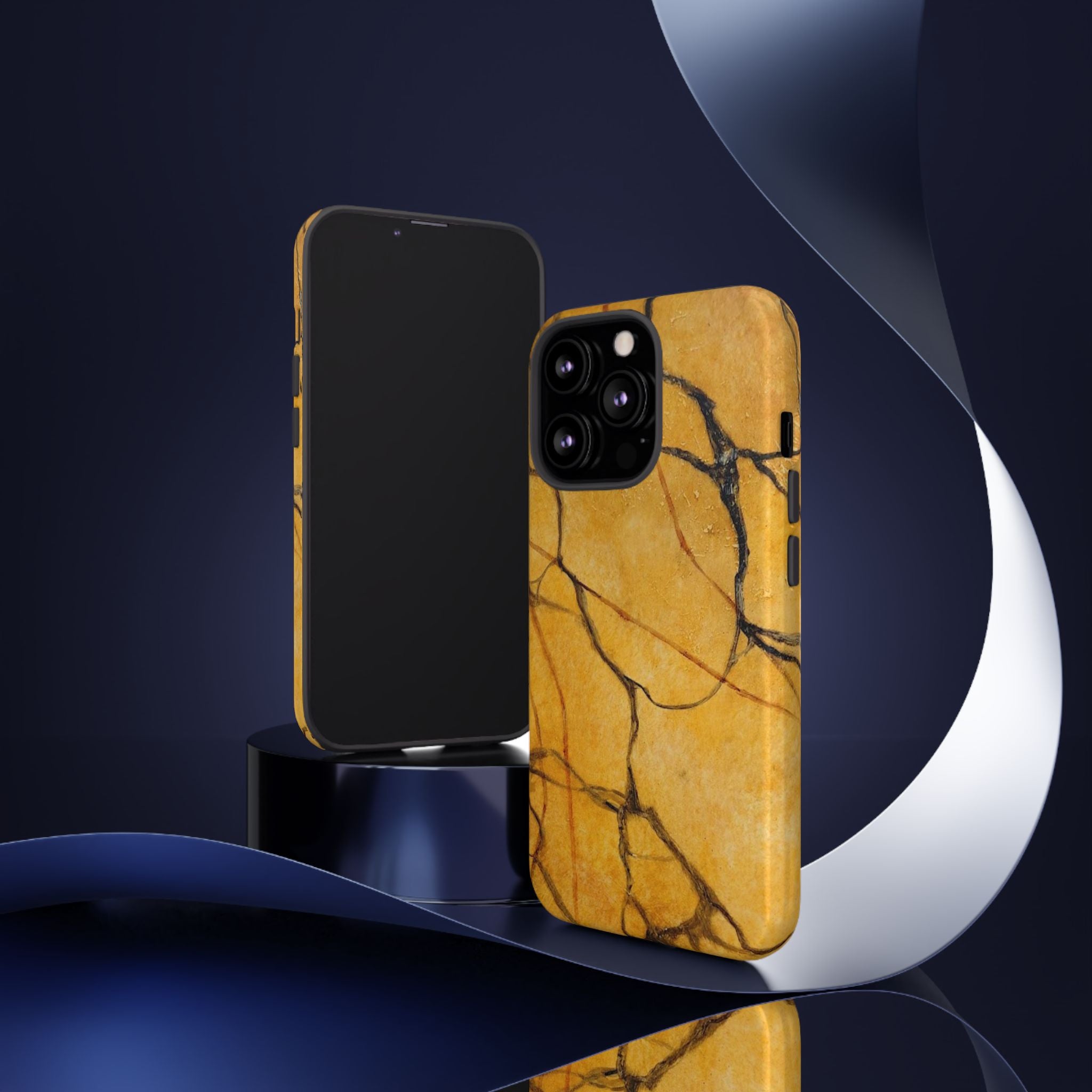 Sexy Gold Marbleized Phone Cases designed by Studio Blitz