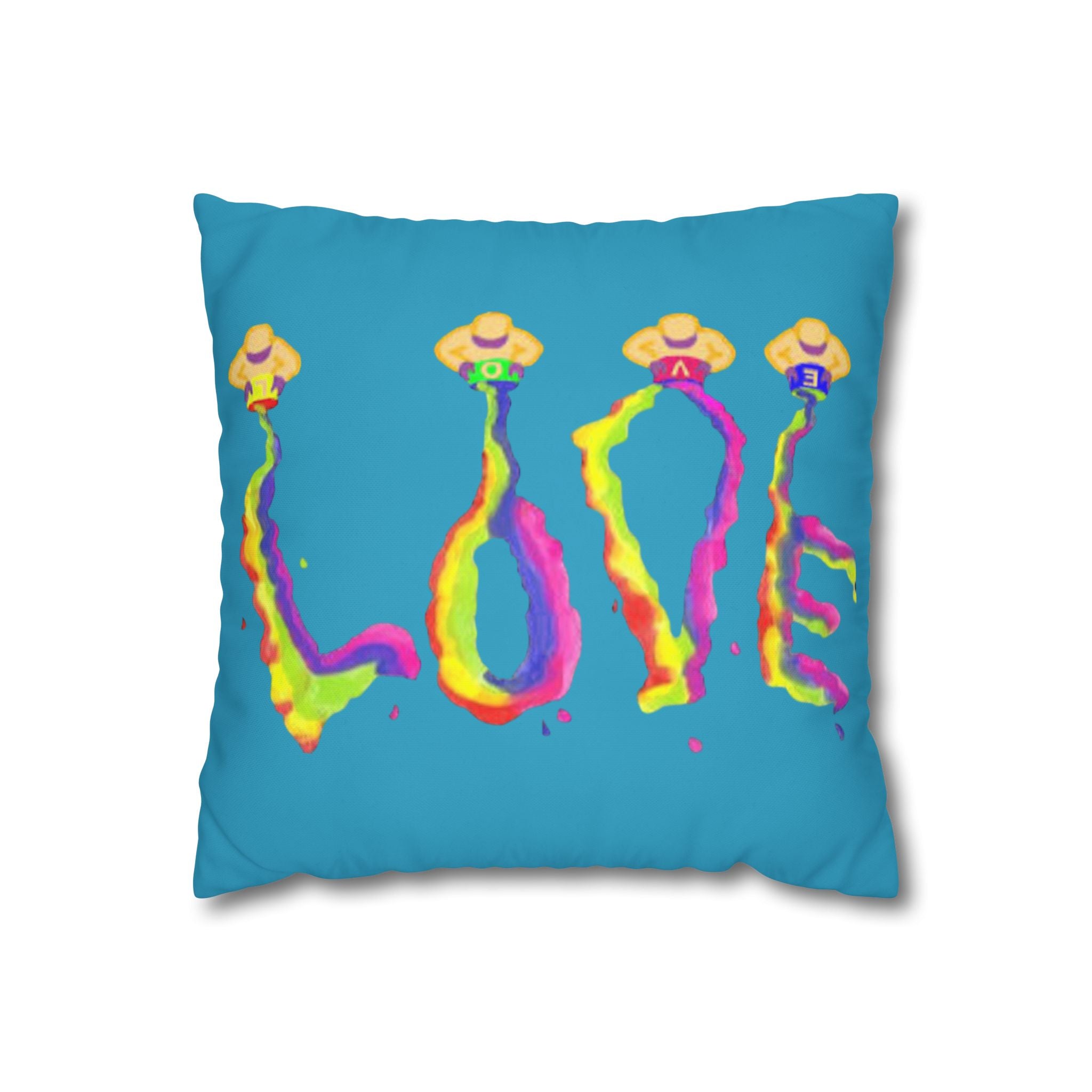 Brilliant Square Pillowcase Love Design by Studio Blitz