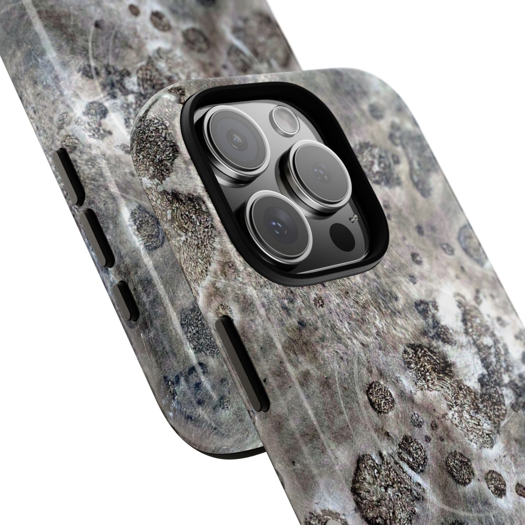 Tough Magnetic Phone Case with Moon Rock Art Design by Studio Blitz