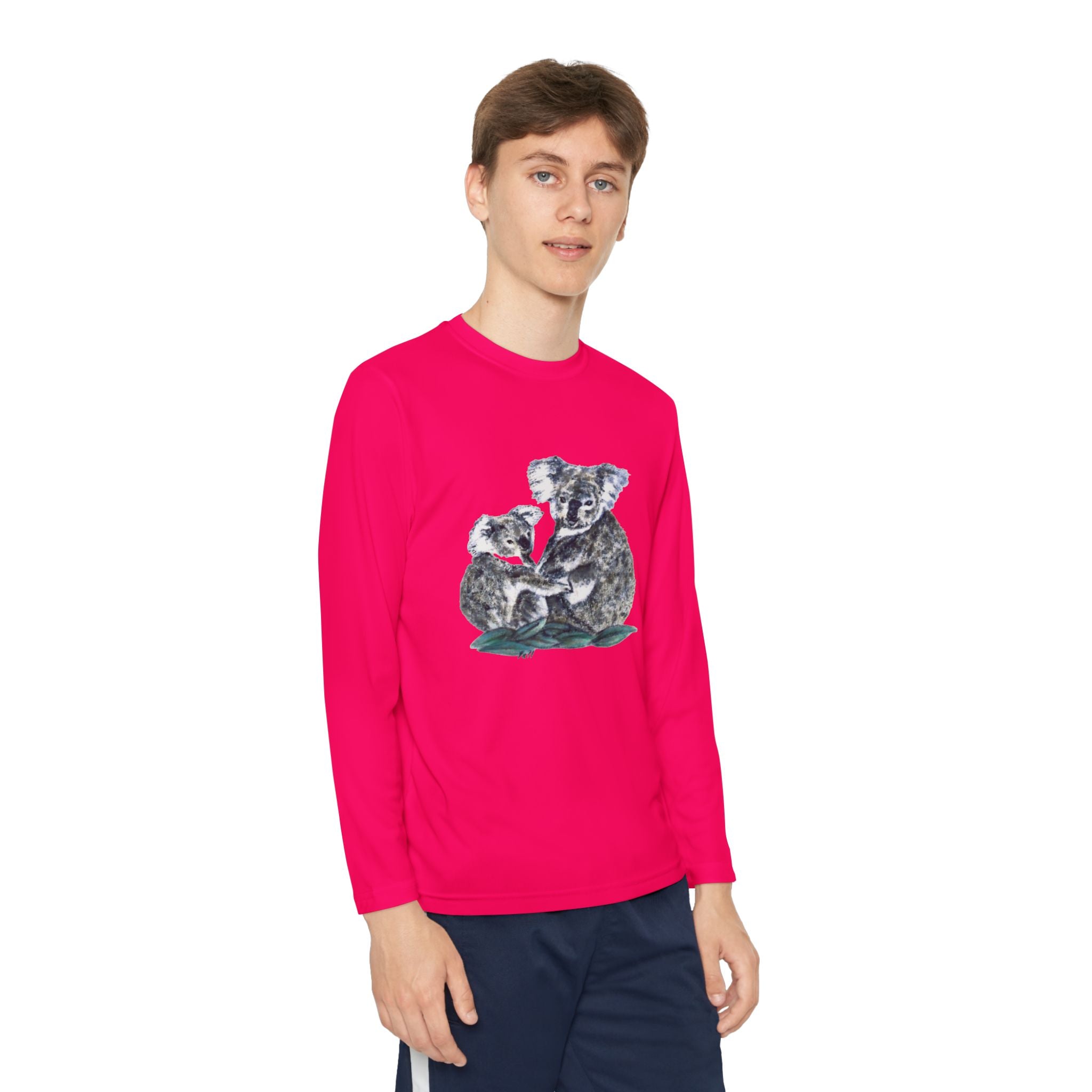 Youth Long Sleeve Tee Koala and Turtle Design
