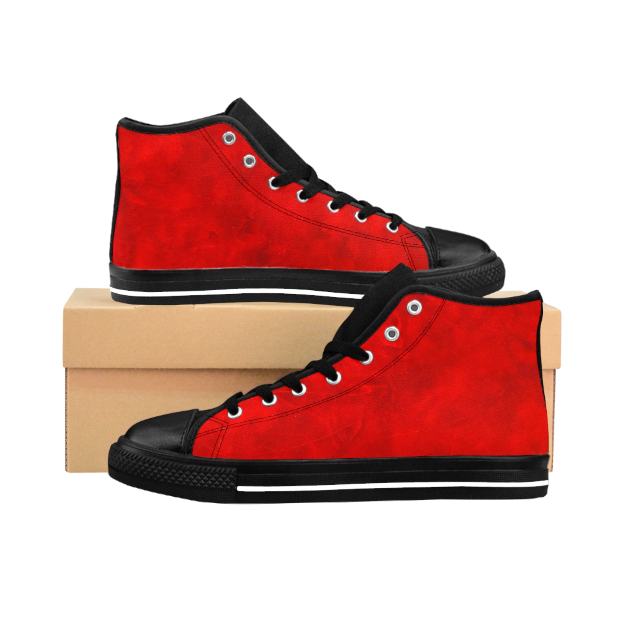 Rebel Bold Men's Sneakers with Red Art Design by Studio Blitz