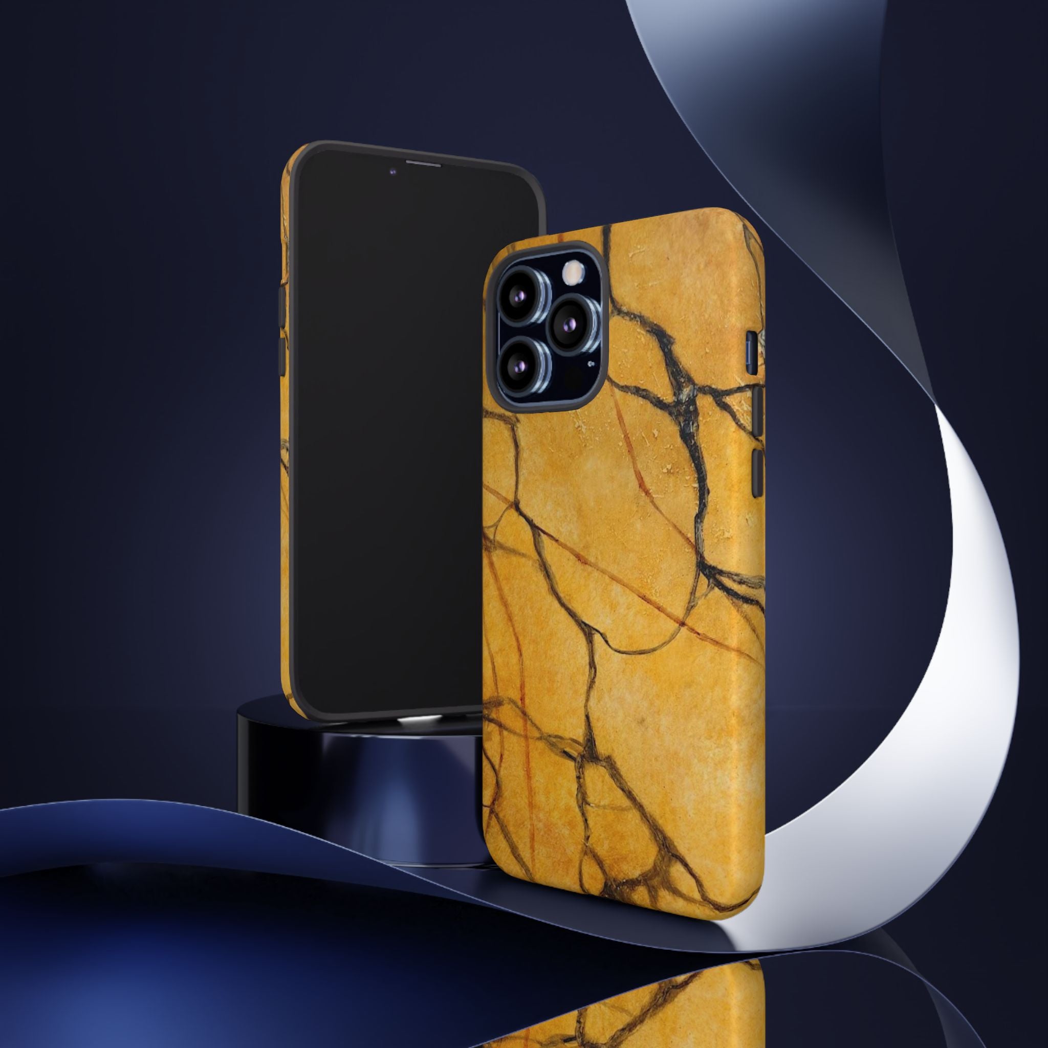 Sexy Gold Marbleized Phone Cases designed by Studio Blitz