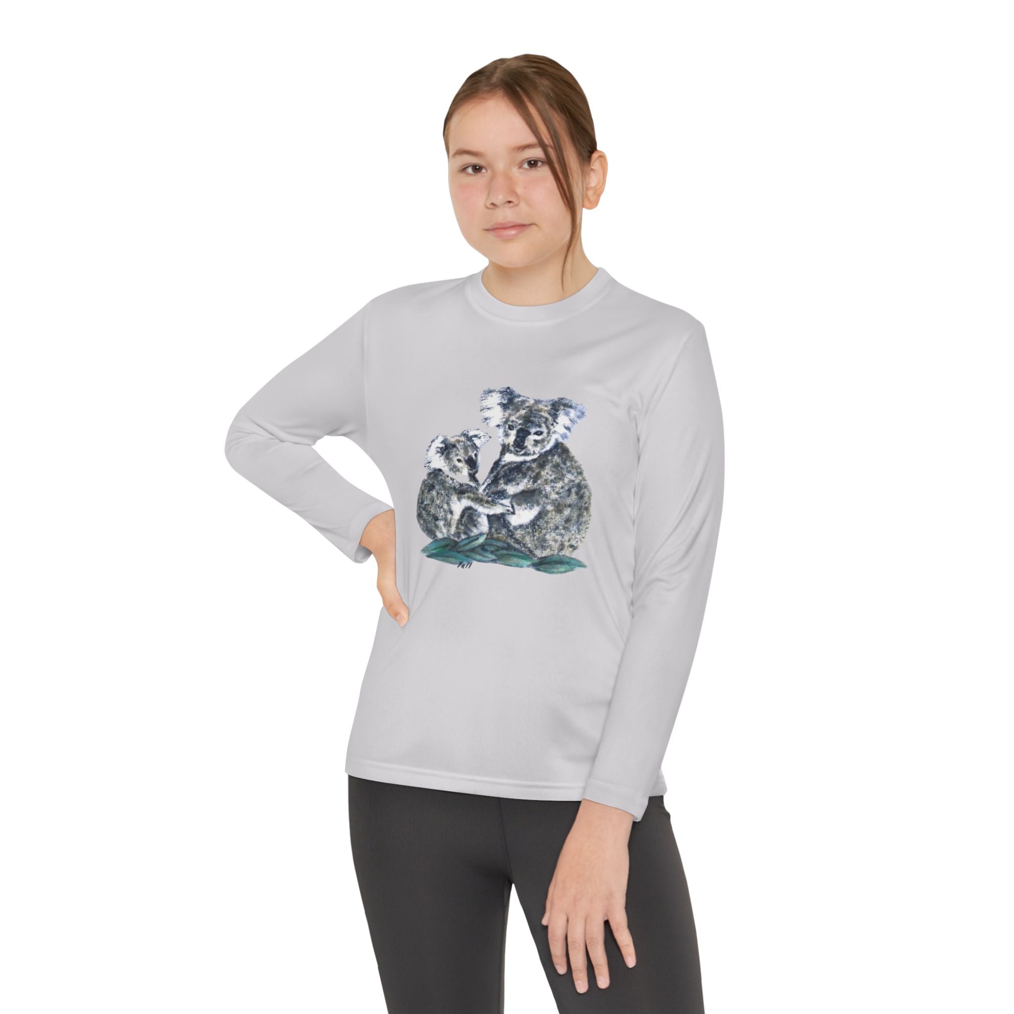 Youth Long Sleeve Tee Koala and Turtle Design