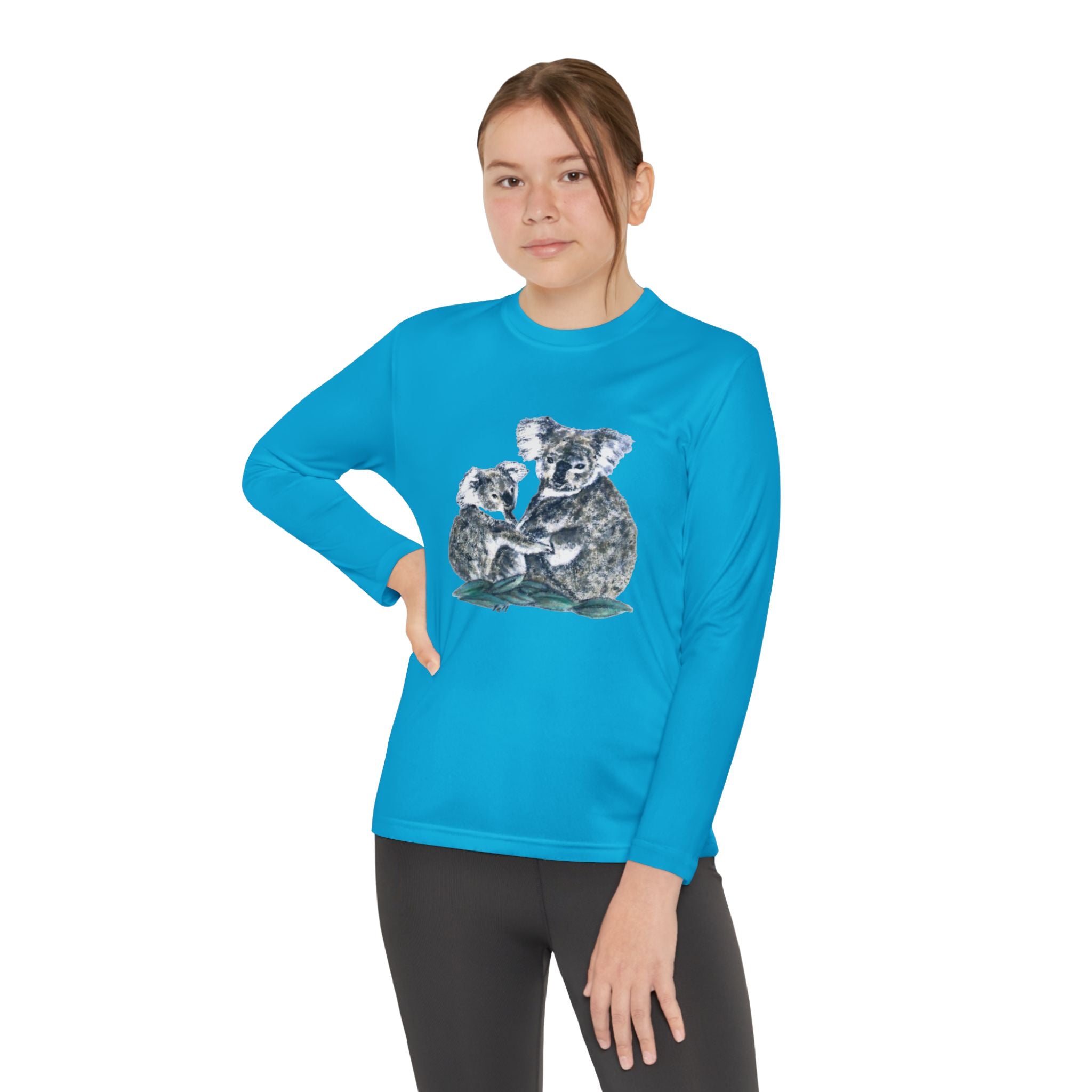 Youth Long Sleeve Tee Koala and Turtle Design