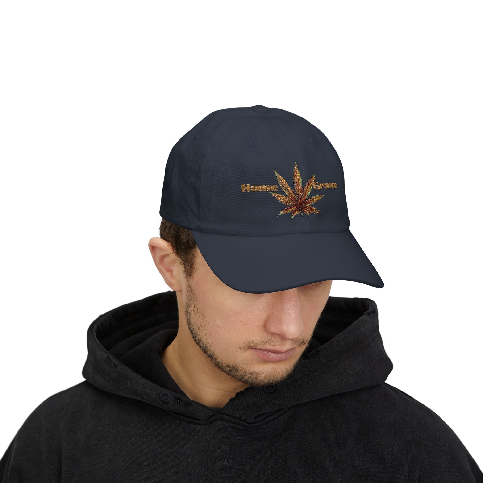 Dad Cap - Home Grown Cannabis Leaf Design by Studio Blitz