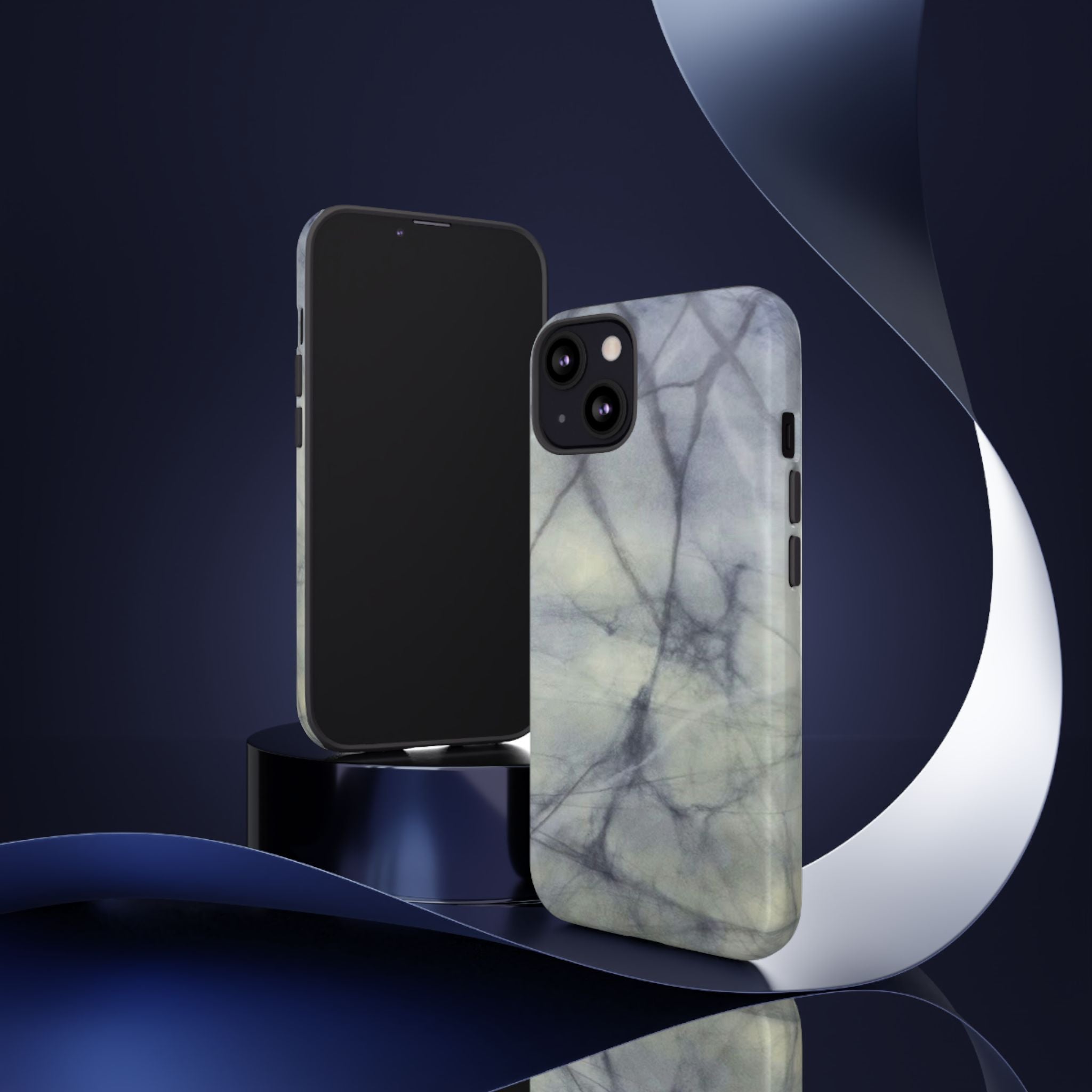 Phone Case, Eye-catching White Marble Look Tough Case by Studio Blitz