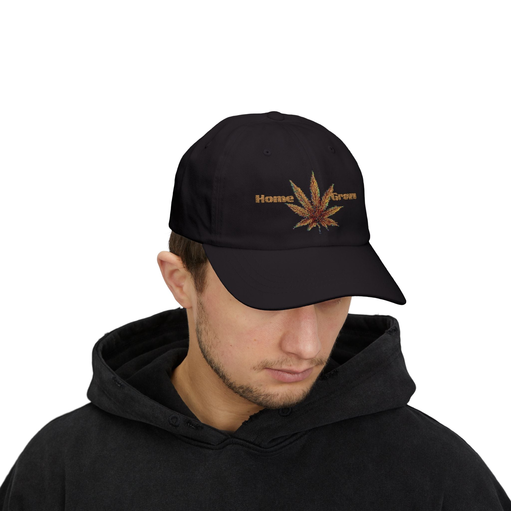Dad Cap - Home Grown Cannabis Leaf Design by Studio Blitz