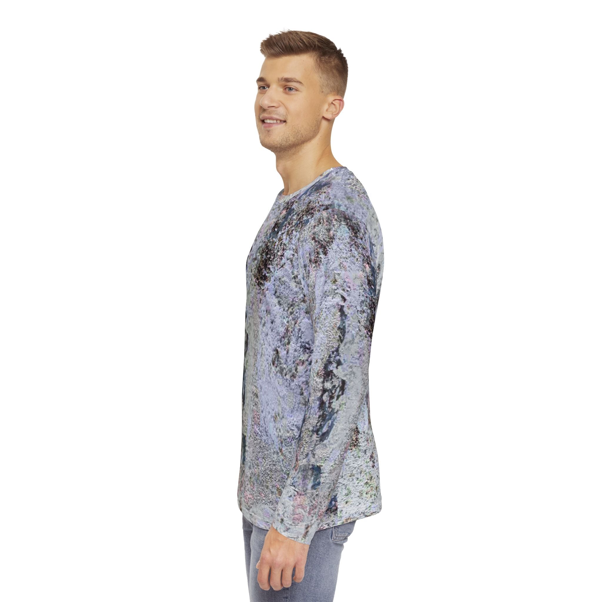 Men's Long Sleeve Shirt - Eye-Catching Abstract Art by Studio Blitz