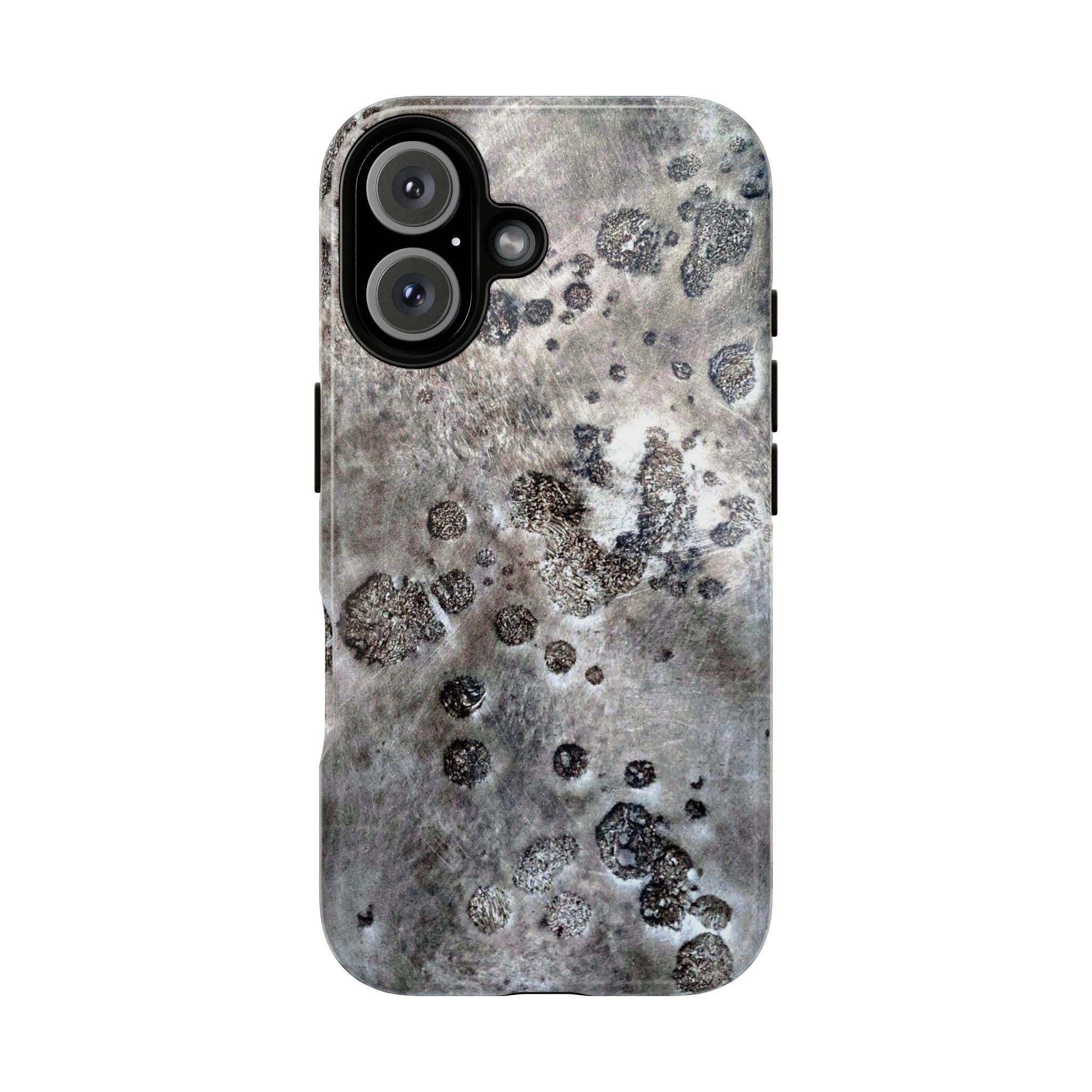 Tough Magnetic Phone Case with Moon Rock Art Design by Studio Blitz