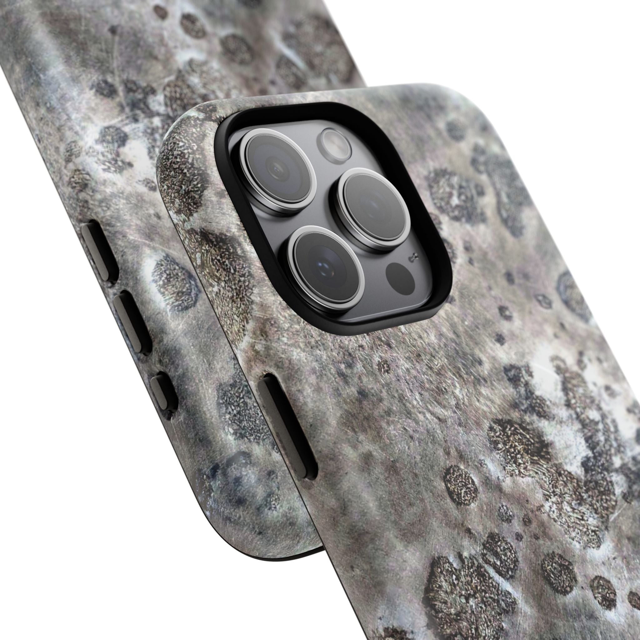 Tough Magnetic Phone Case with Moon Rock Art Design by Studio Blitz