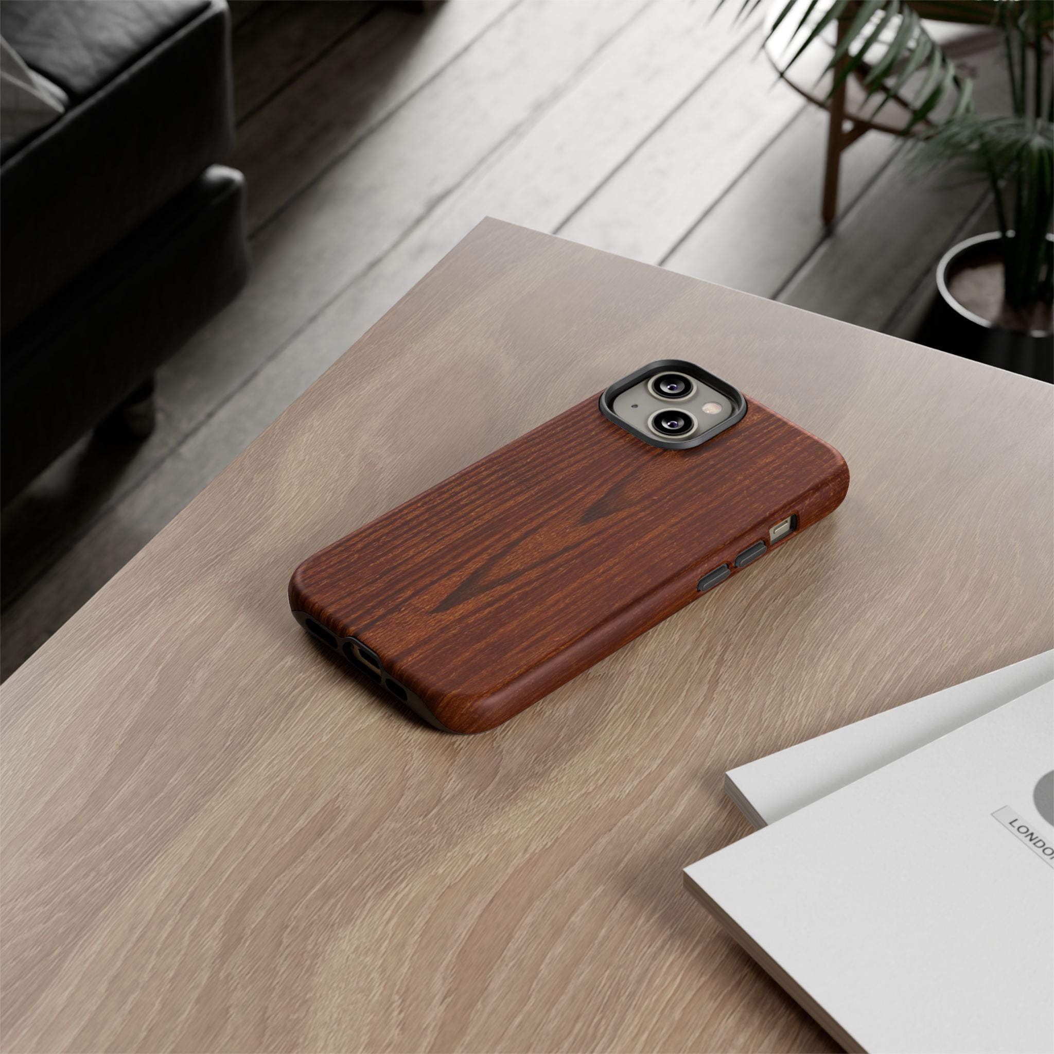 Tough Phone Case in Wooden Design by Studio Blitz