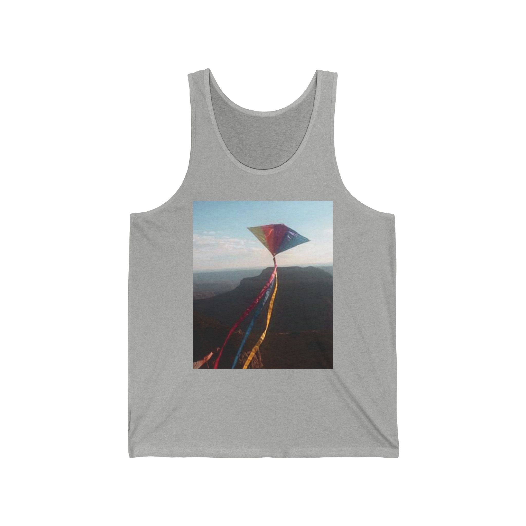 Kite Adventure Unisex Jersey Tank designed by Studio Blitz.