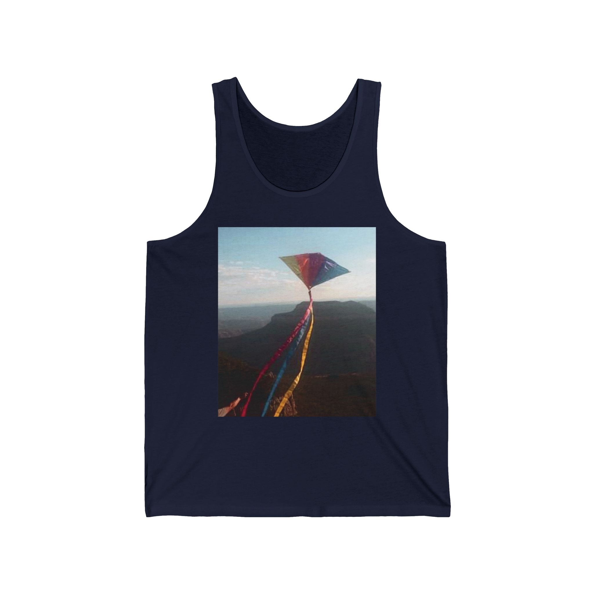 Kite Adventure Unisex Jersey Tank designed by Studio Blitz.