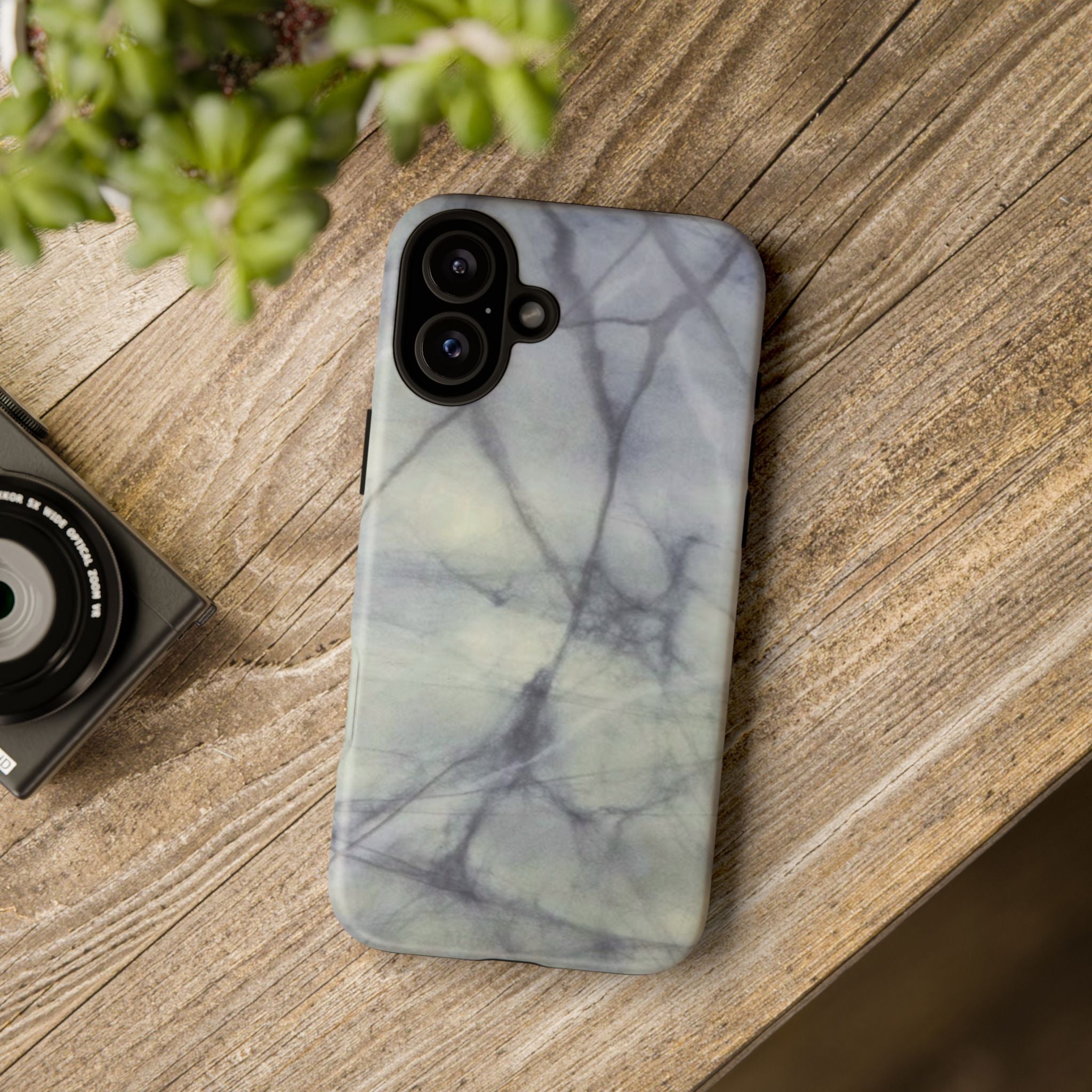 Phone Case, Eye-catching White Marble Look Tough Case by Studio Blitz