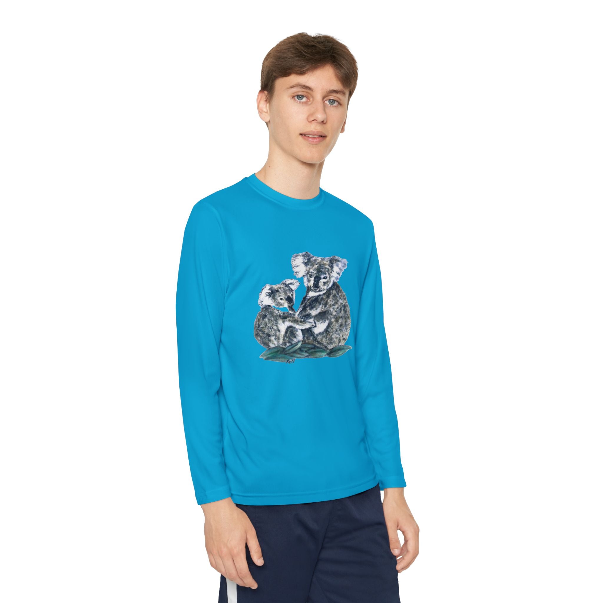 Youth Long Sleeve Tee Koala and Turtle Design