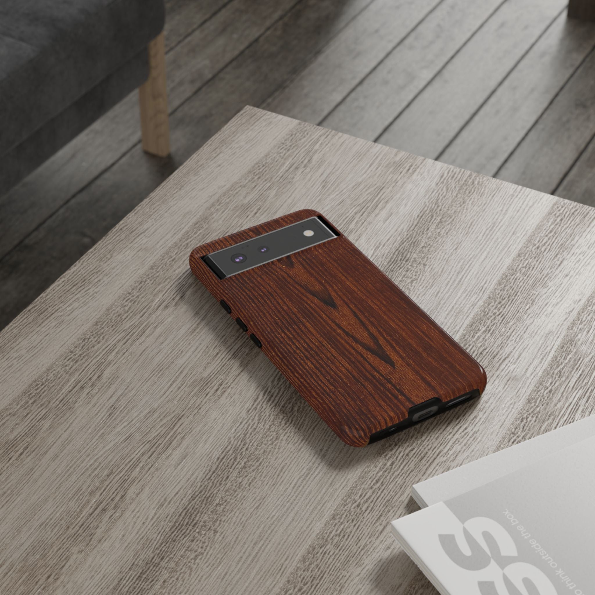 Tough Phone Case in Wooden Design by Studio Blitz