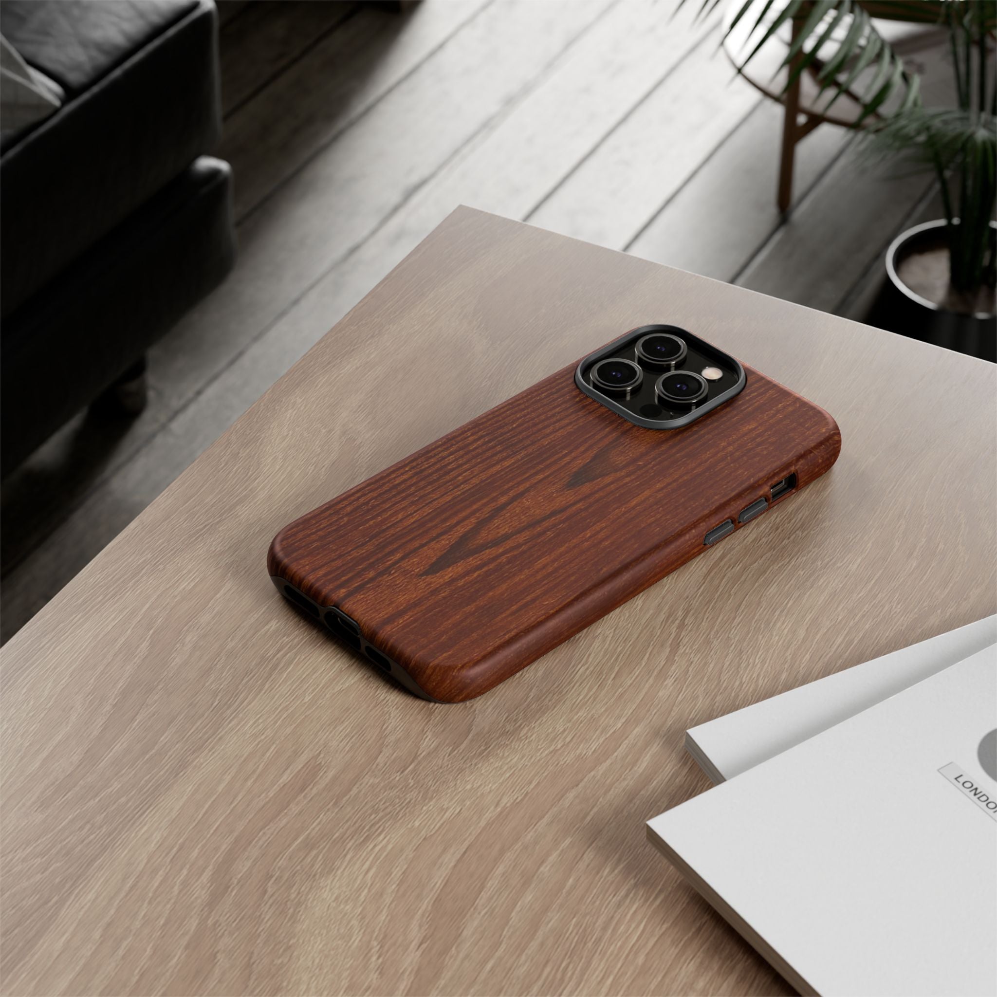 Tough Phone Case in Wooden Design by Studio Blitz