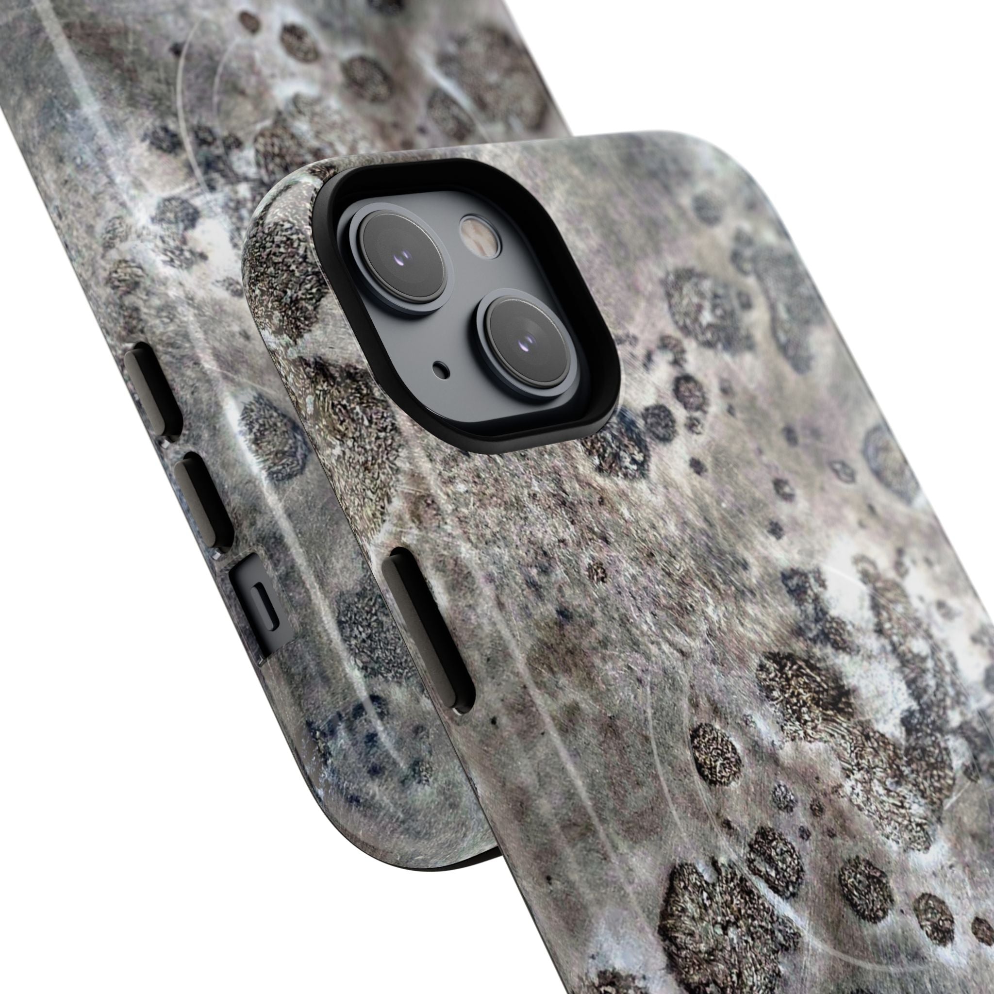 Tough Magnetic Phone Case with Moon Rock Art Design by Studio Blitz