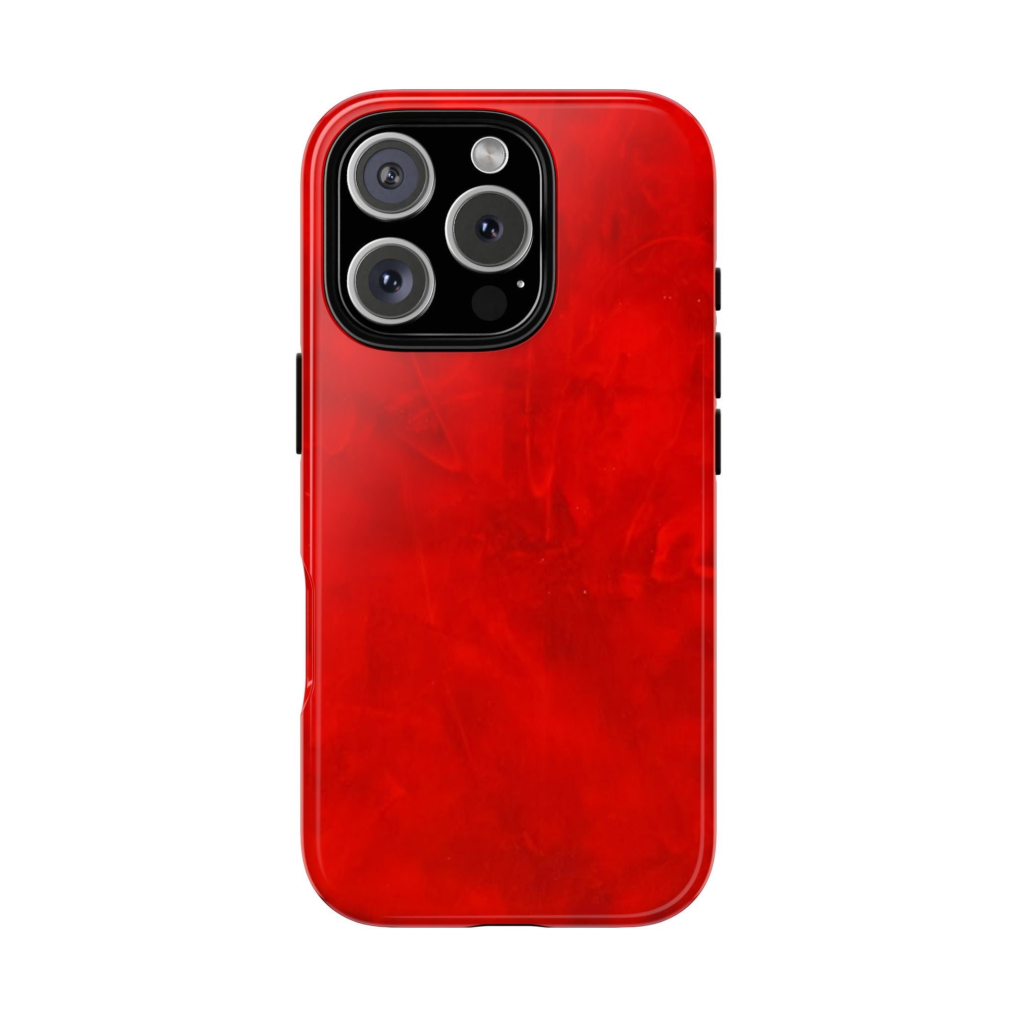 Tough Phone Case with Red Leather Look by Studio Blitz
