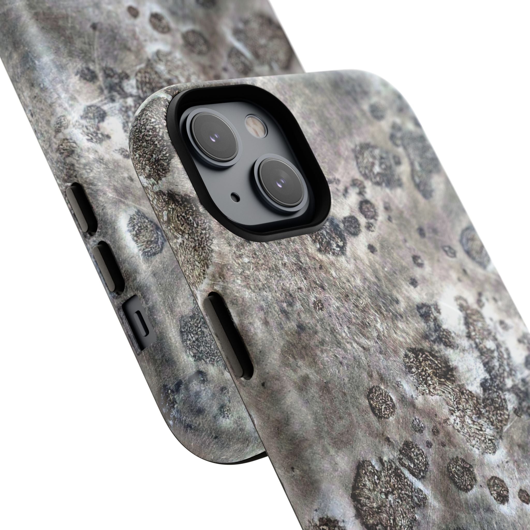 Tough Magnetic Phone Case with Moon Rock Art Design by Studio Blitz