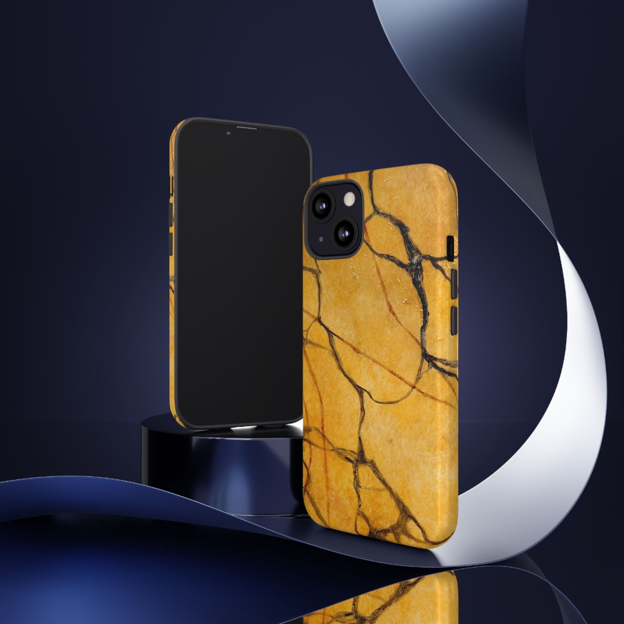 Sexy Gold Marbleized Phone Cases designed by Studio Blitz