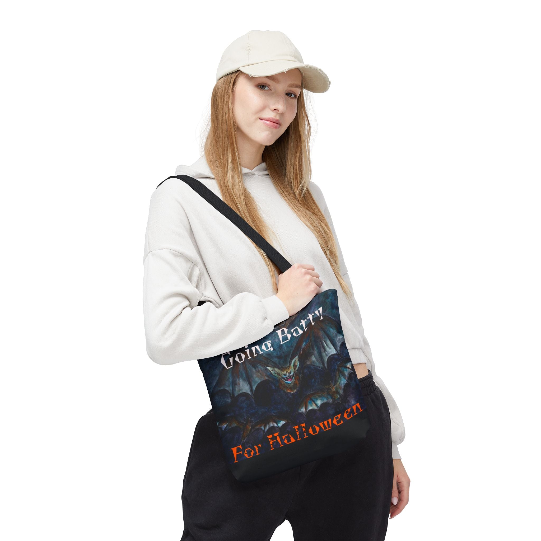 Spooky  Bat Halloween Tote Bag designed by Studio Blitz