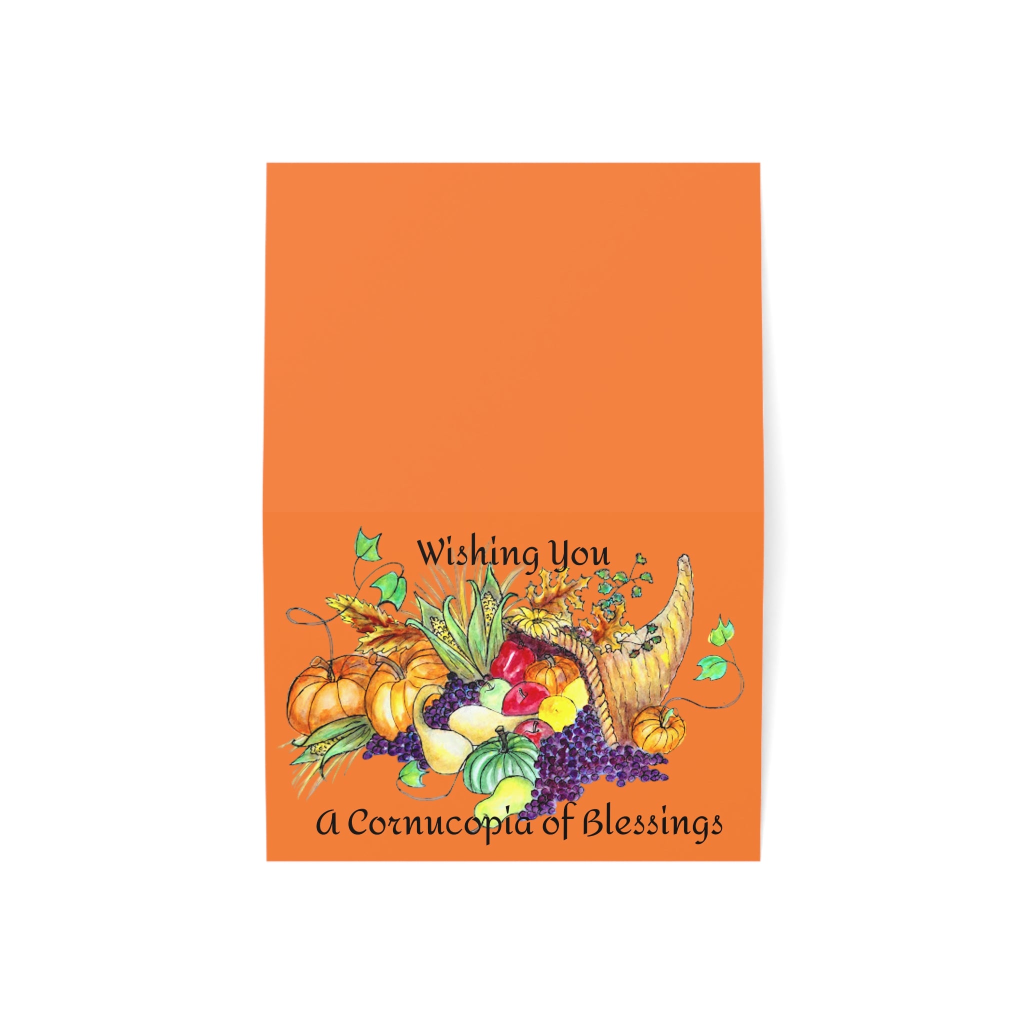 Cornucopia Thanksgiving Greeting Cards painted by Studio Blitz